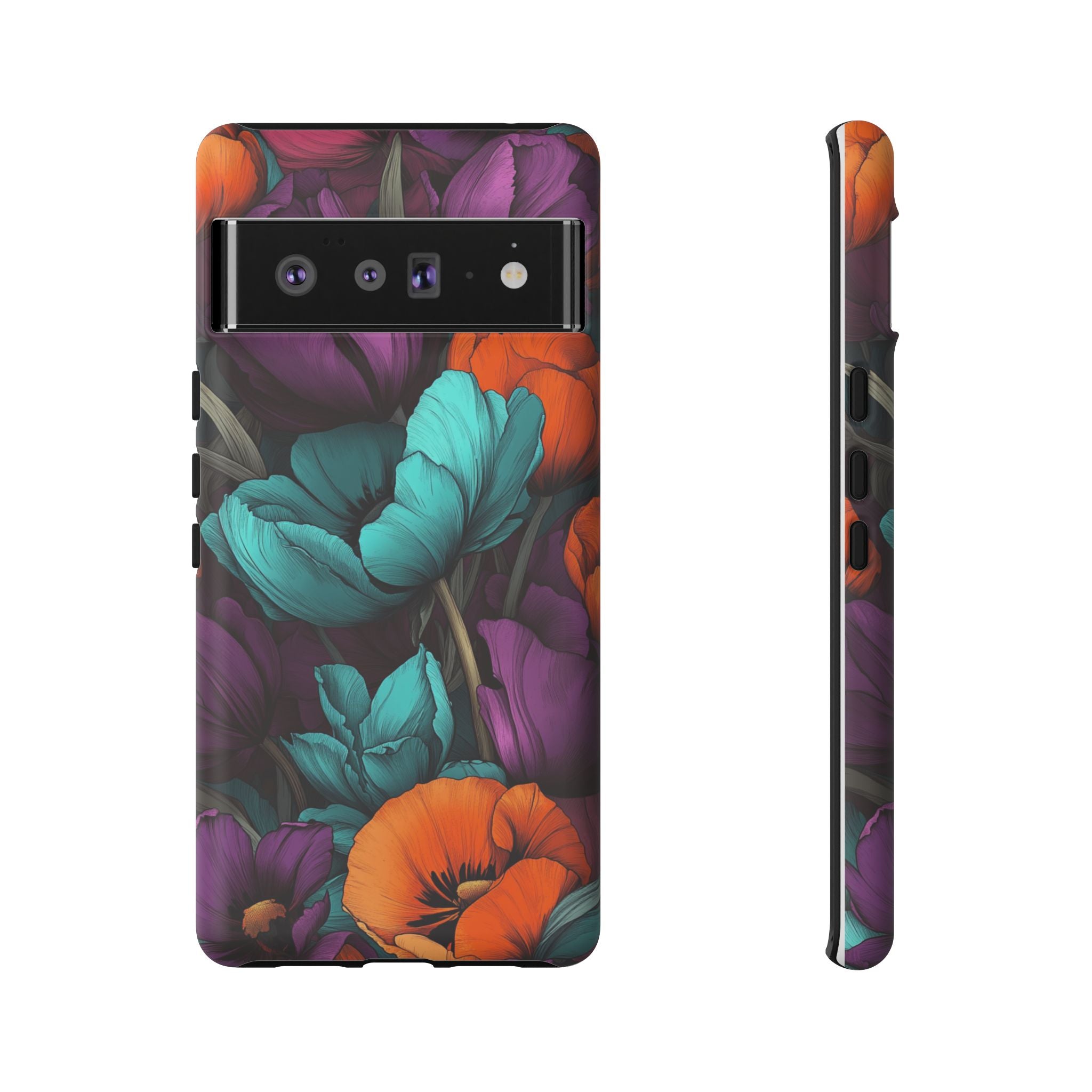 Floral Phone Case - Vibrant Flower Tough Case