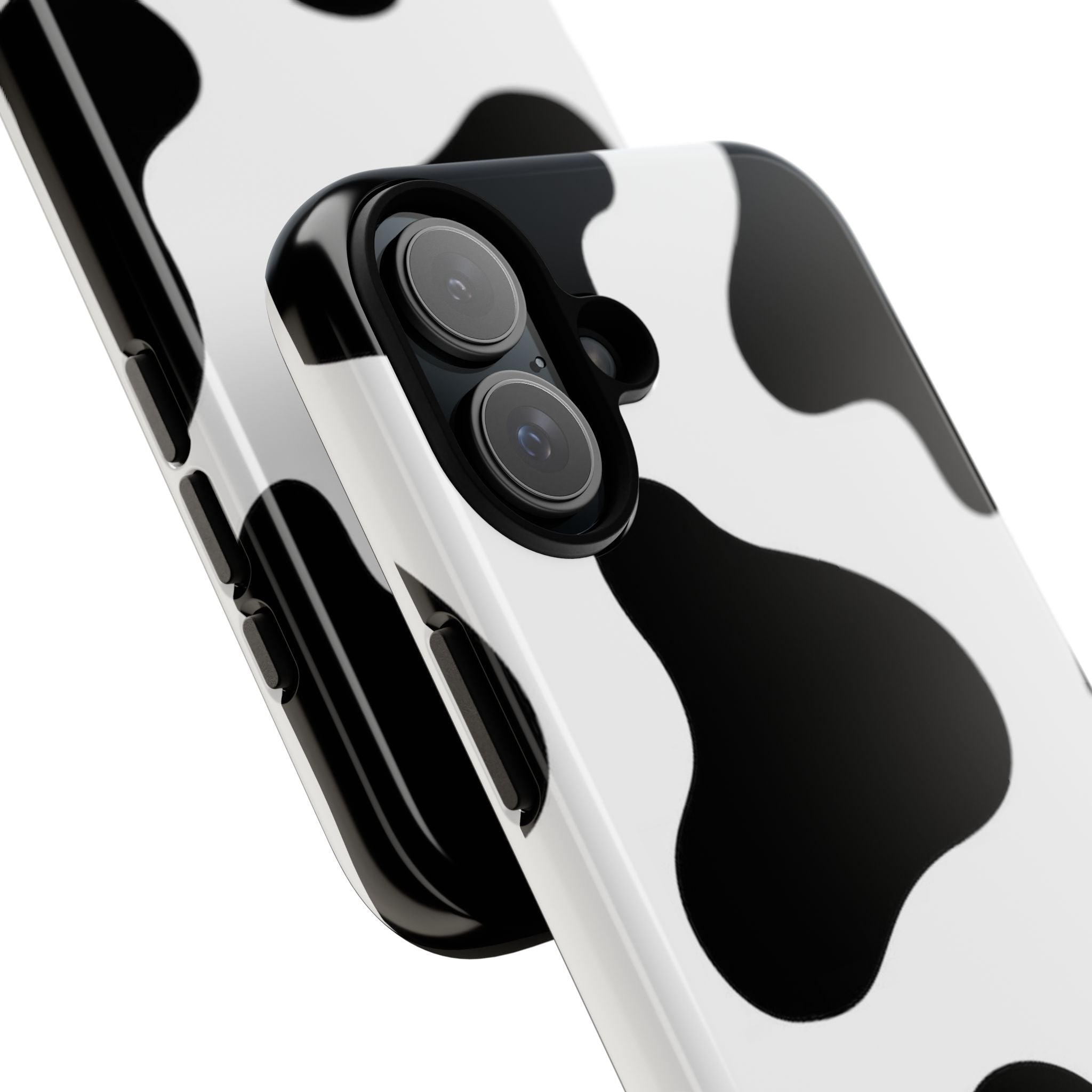 Black and White Cow Print Phone Case, Cute Tough Cases, Animal Print Case, Stylish Smartphone Accessories, Cow Lover Gift