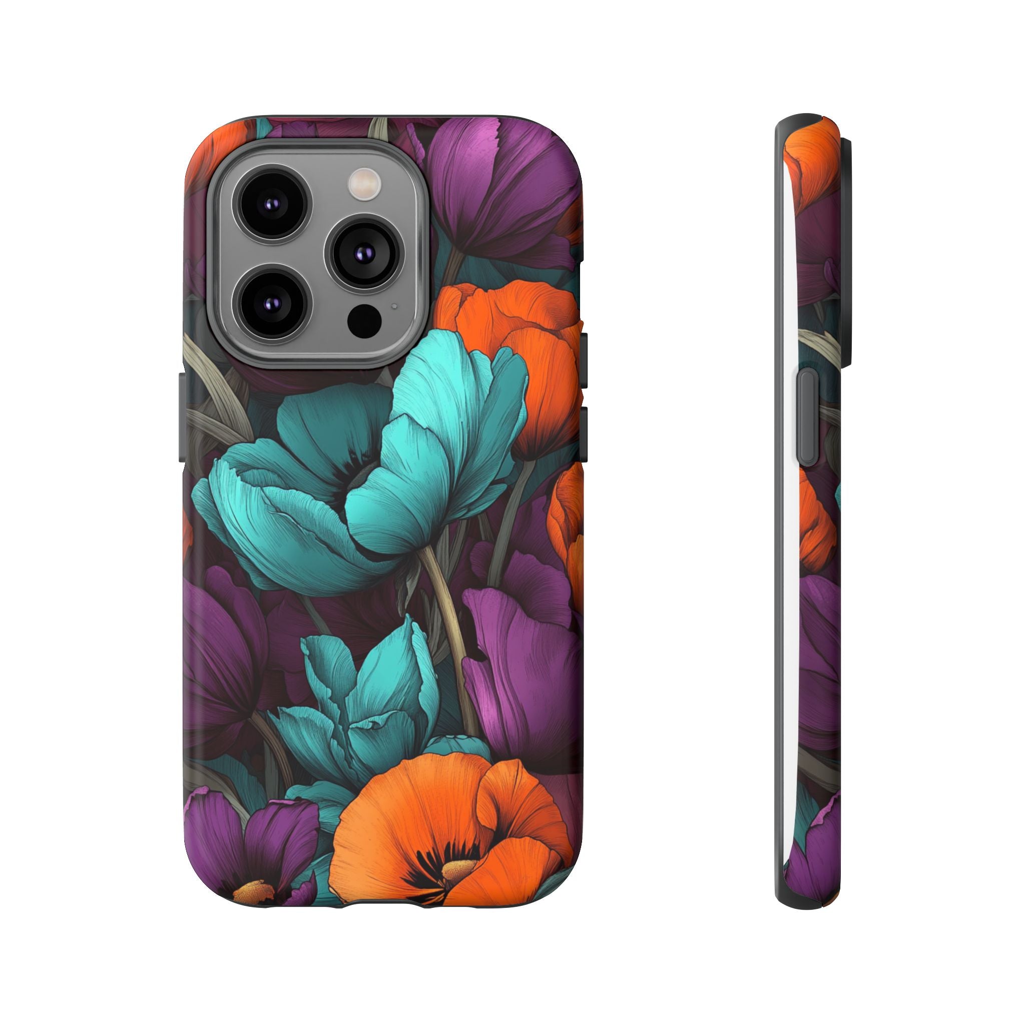 Floral Phone Case - Vibrant Flower Tough Case