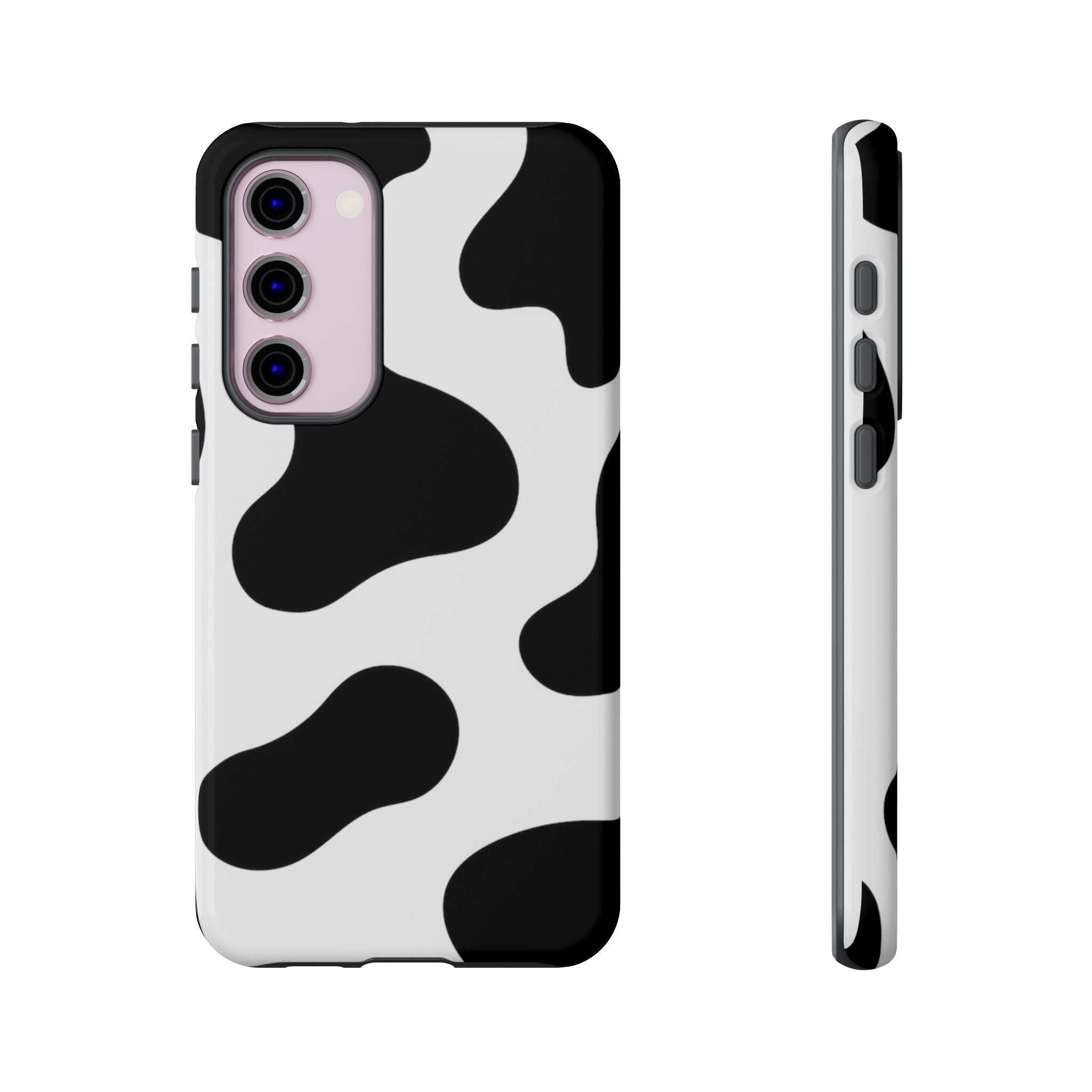 Black and White Cow Print Phone Case, Cute Tough Cases, Animal Print Case, Stylish Smartphone Accessories, Cow Lover Gift