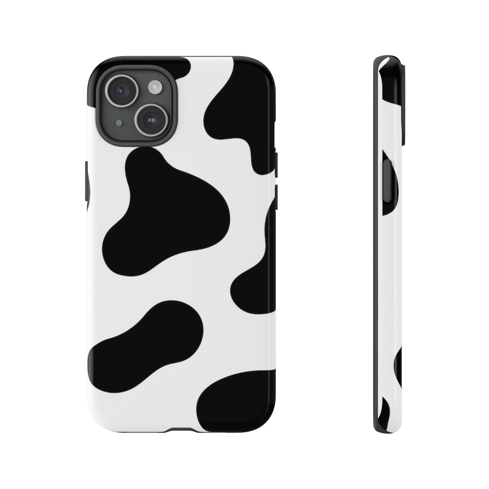 Black and White Cow Print Phone Case, Cute Tough Cases, Animal Print Case, Stylish Smartphone Accessories, Cow Lover Gift
