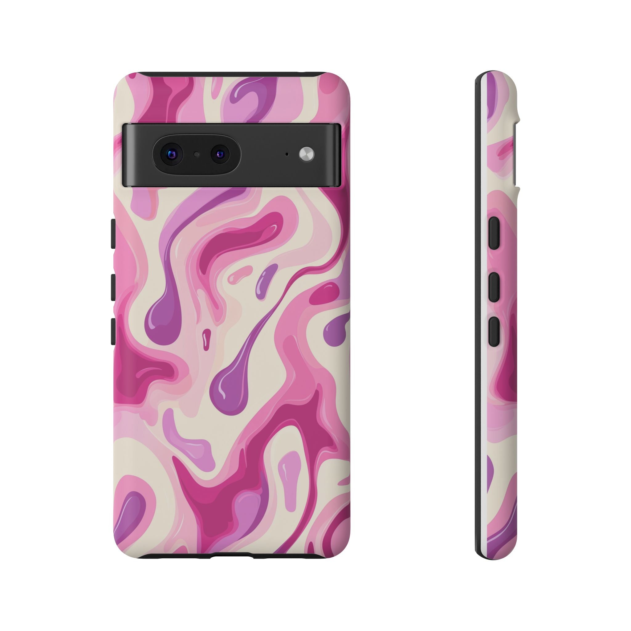 Colorful Phone Case with Abstract Pink Design