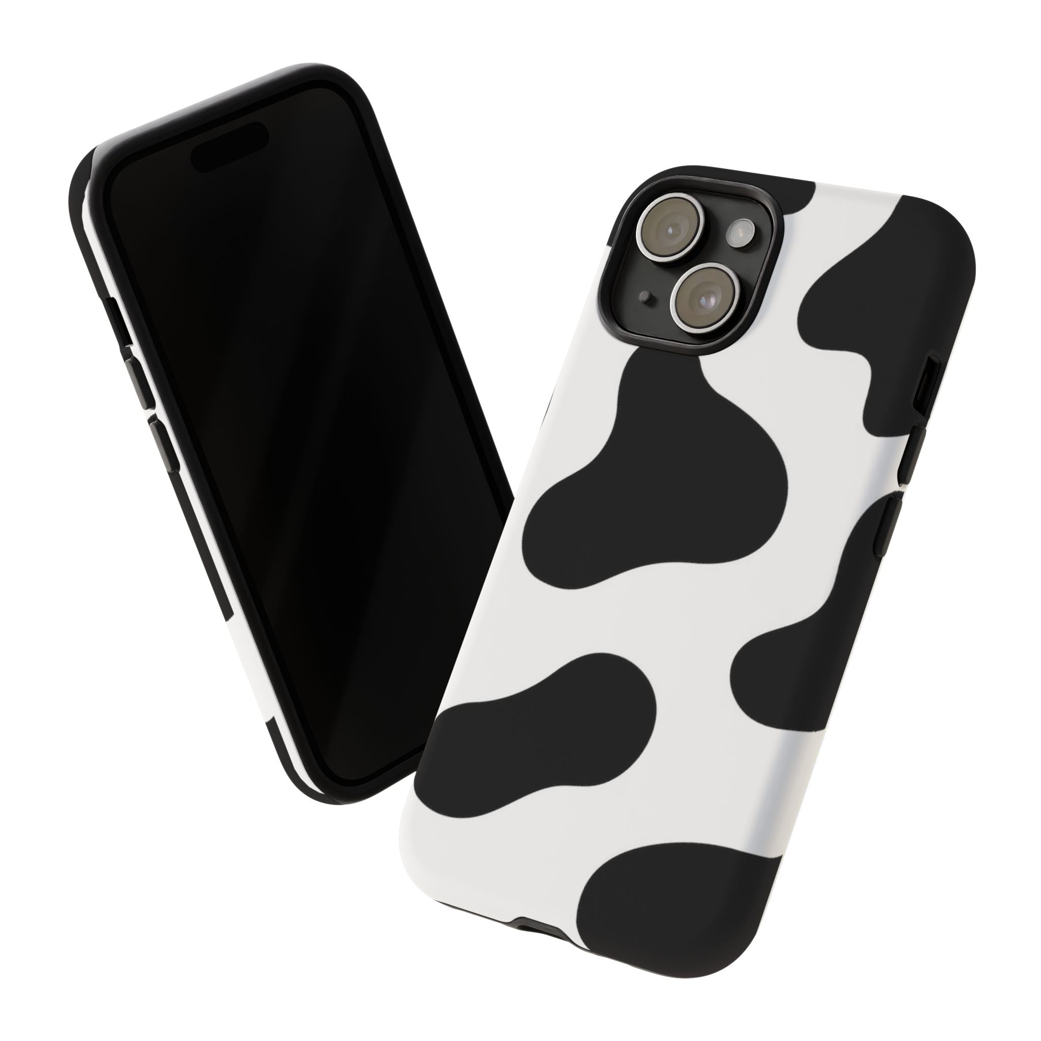 Black and White Cow Print Phone Case, Cute Tough Cases, Animal Print Case, Stylish Smartphone Accessories, Cow Lover Gift