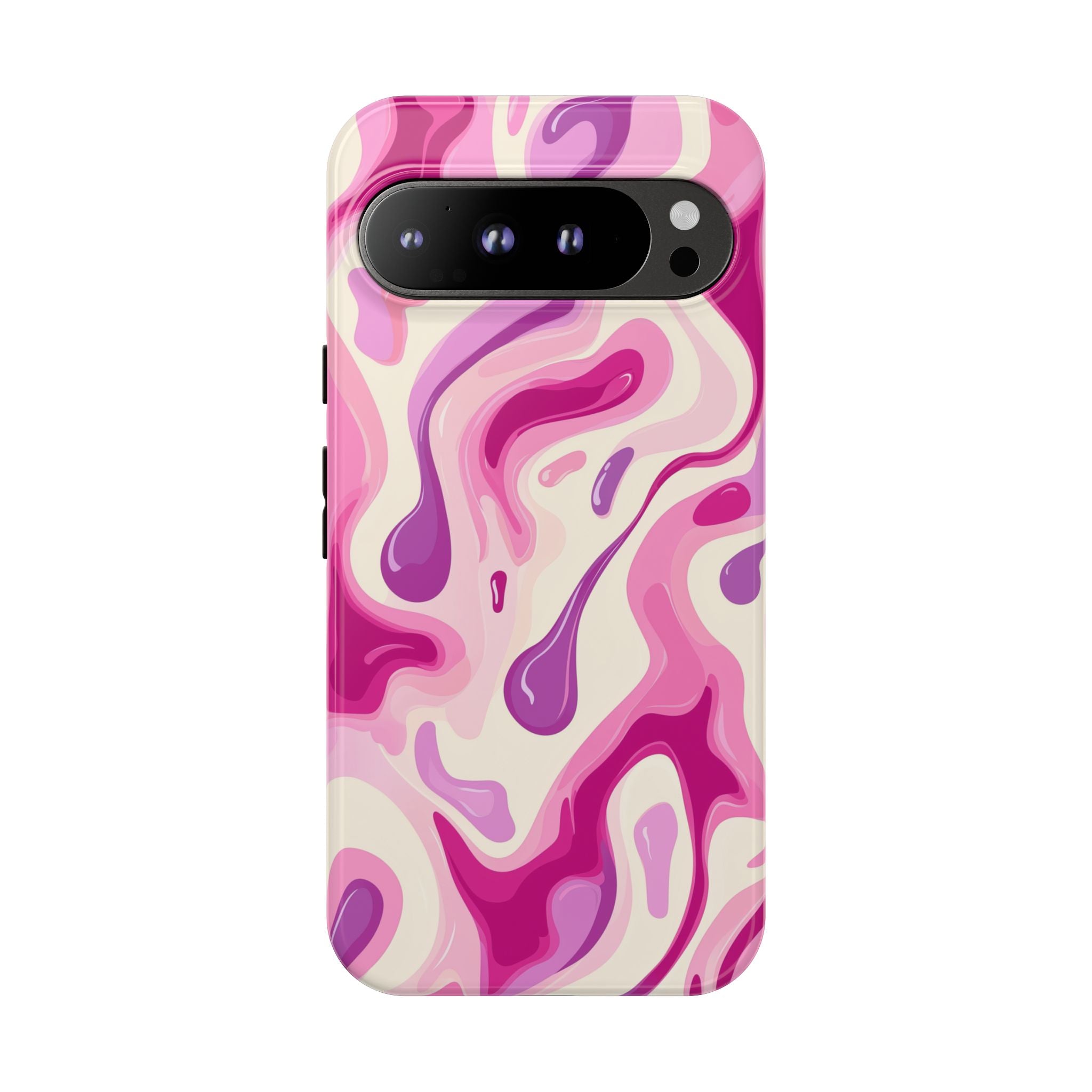 Colorful Phone Case with Abstract Pink Design