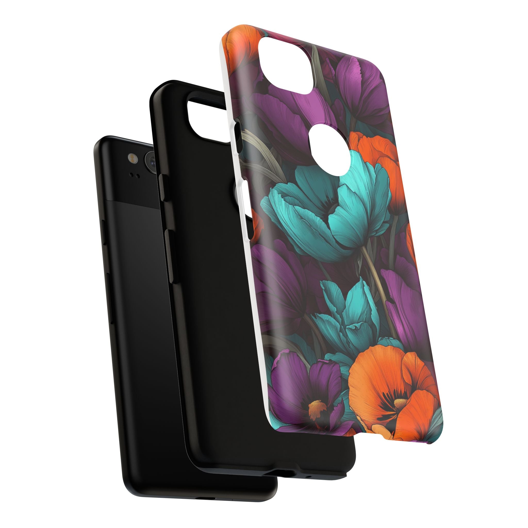 Floral Phone Case - Vibrant Flower Tough Case