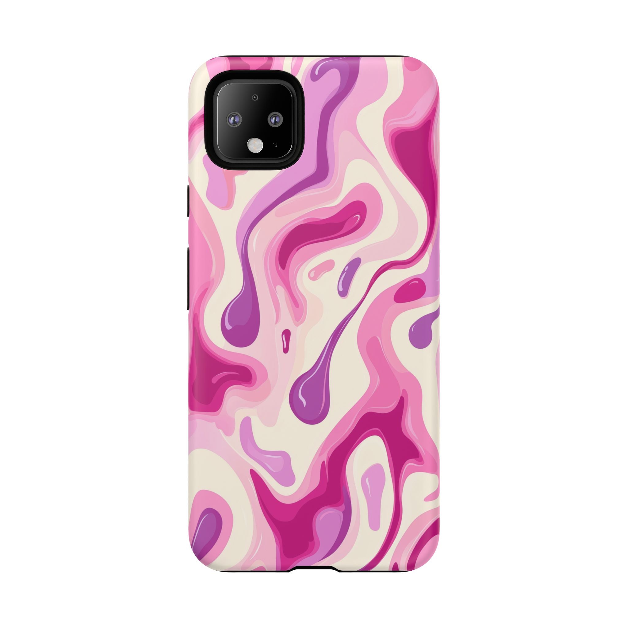 Colorful Phone Case with Abstract Pink Design