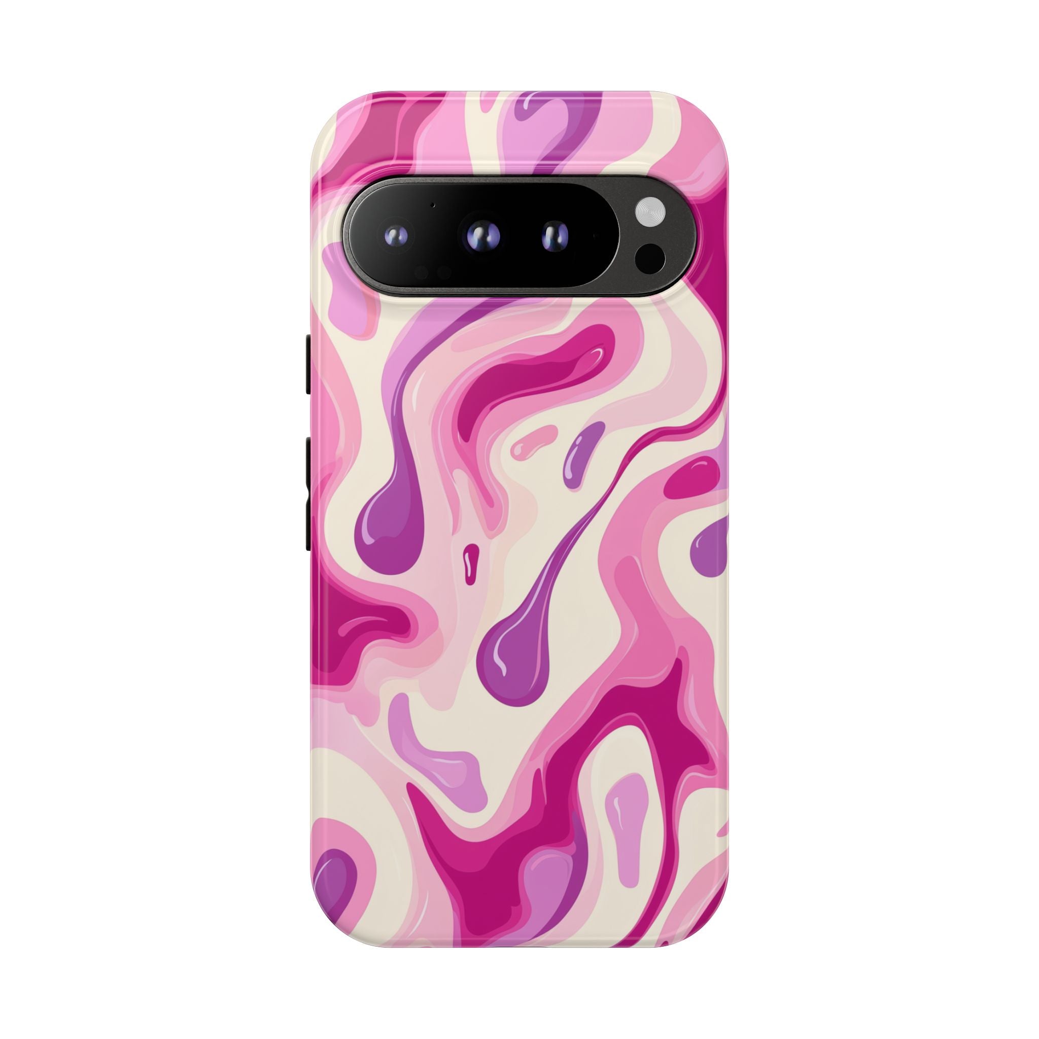 Colorful Phone Case with Abstract Pink Design