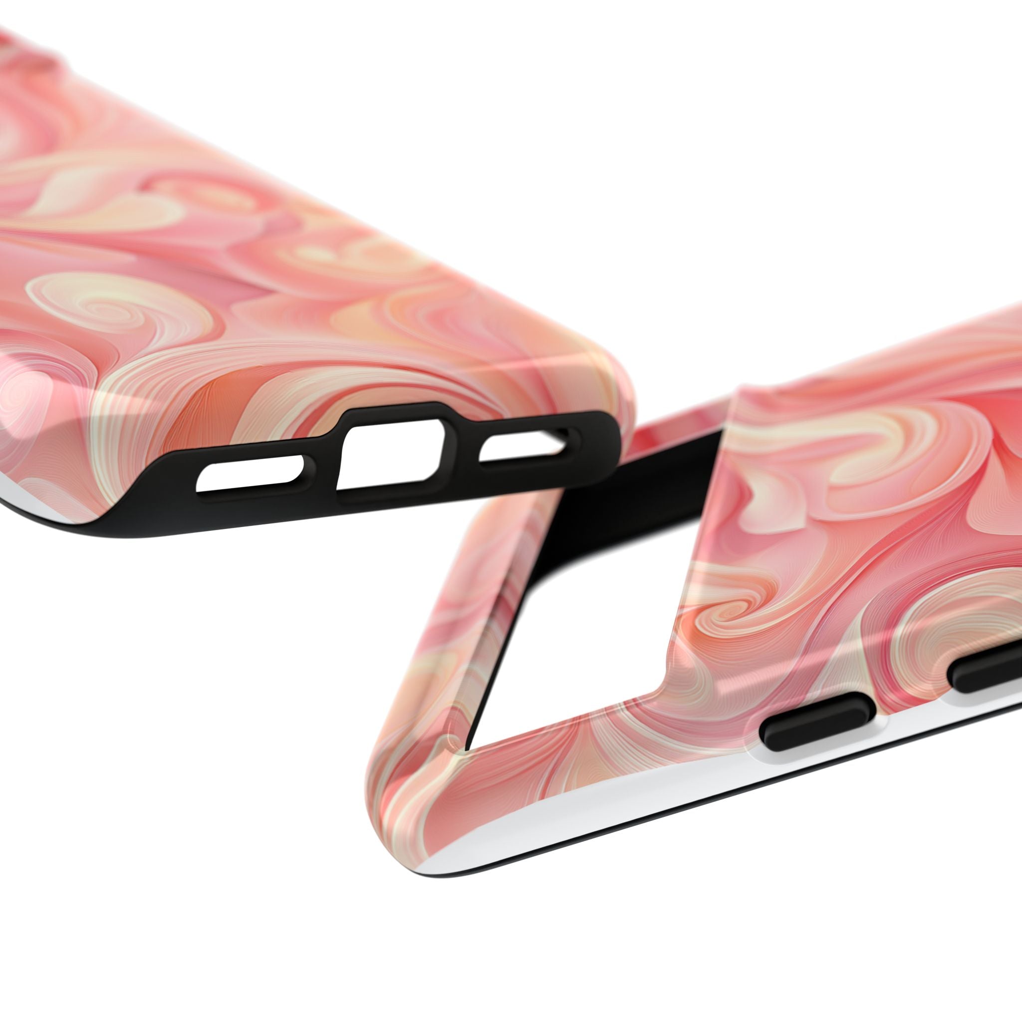 Stylish Phone Case - Tough Cases with Abstract Pink Swirls