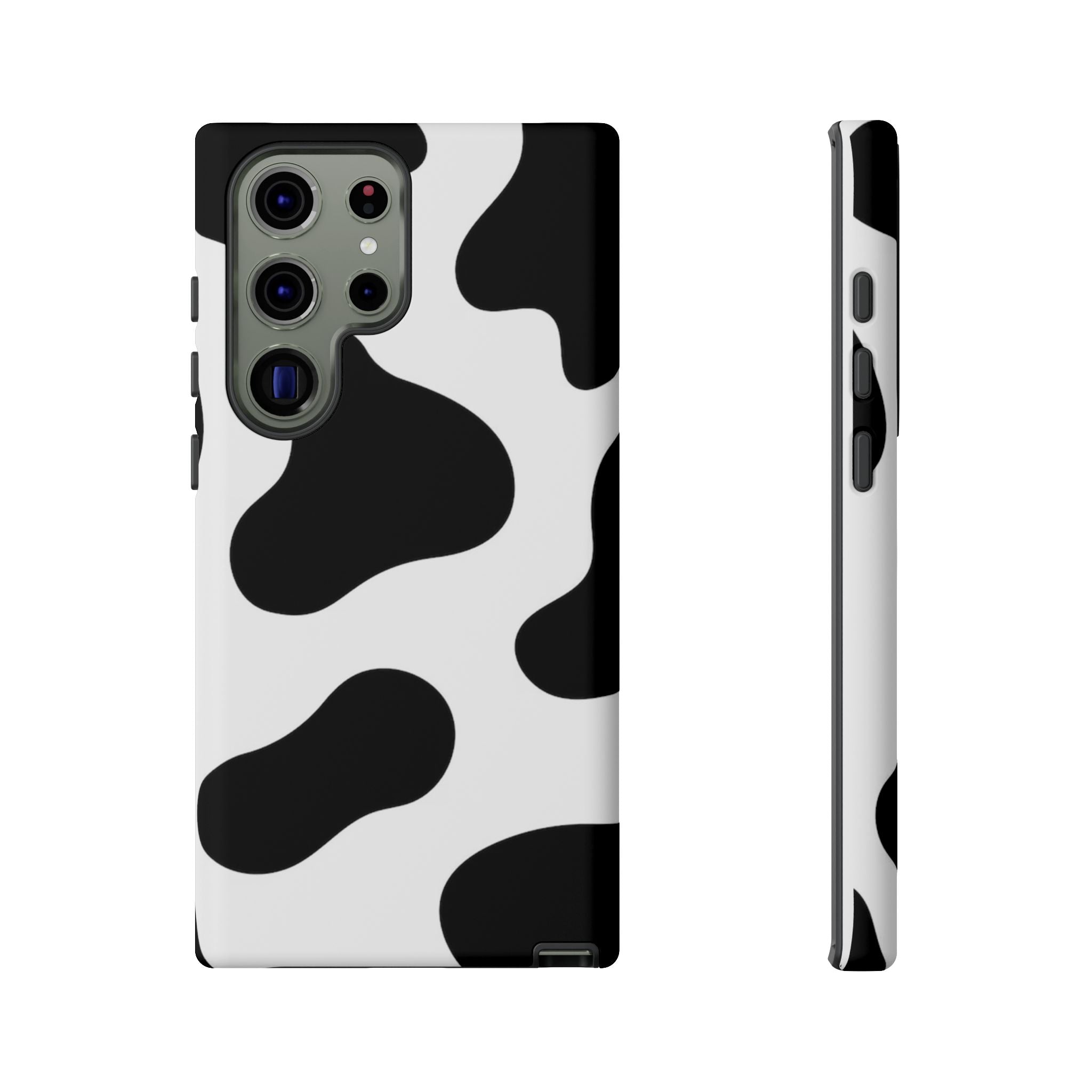 Black and White Cow Print Phone Case, Cute Tough Cases, Animal Print Case, Stylish Smartphone Accessories, Cow Lover Gift