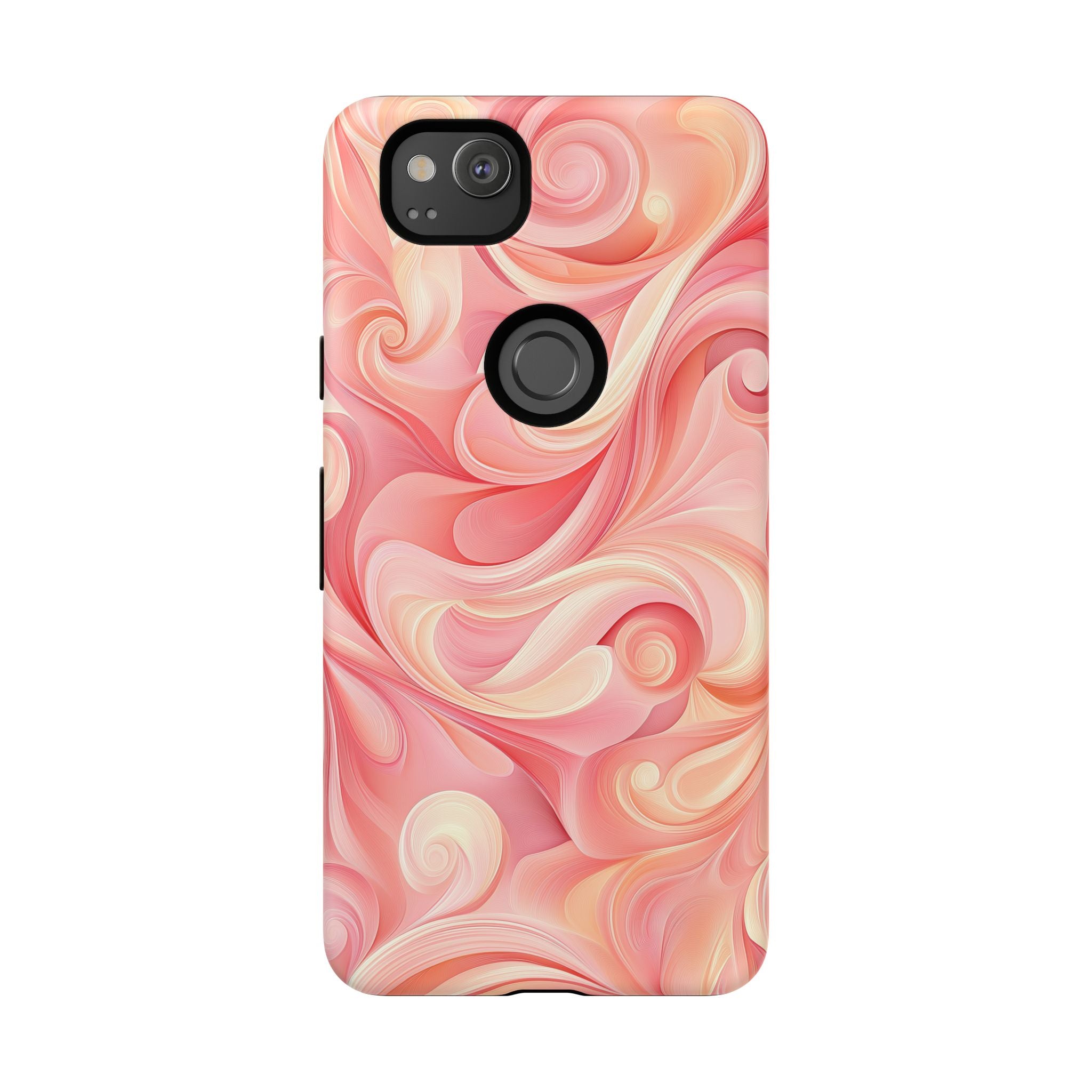 Stylish Phone Case - Tough Cases with Abstract Pink Swirls