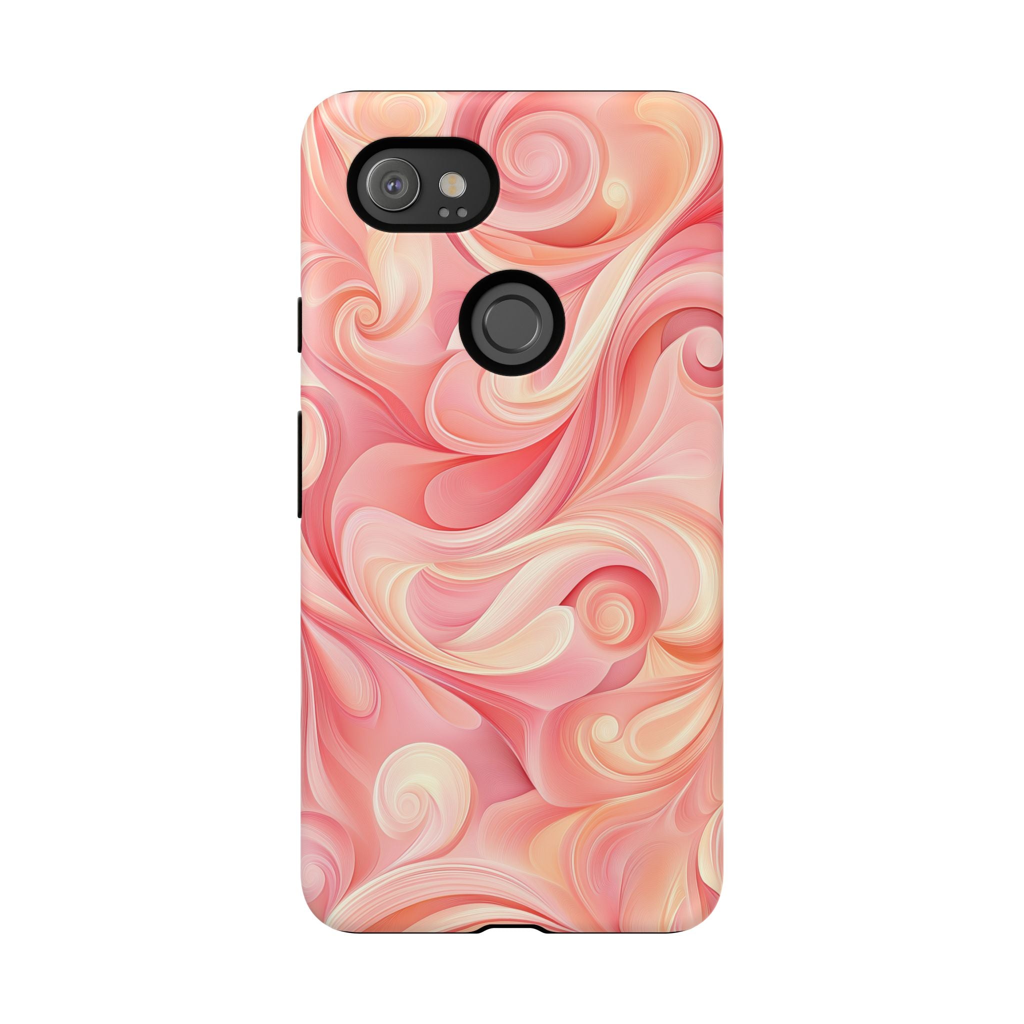 Stylish Phone Case - Tough Cases with Abstract Pink Swirls