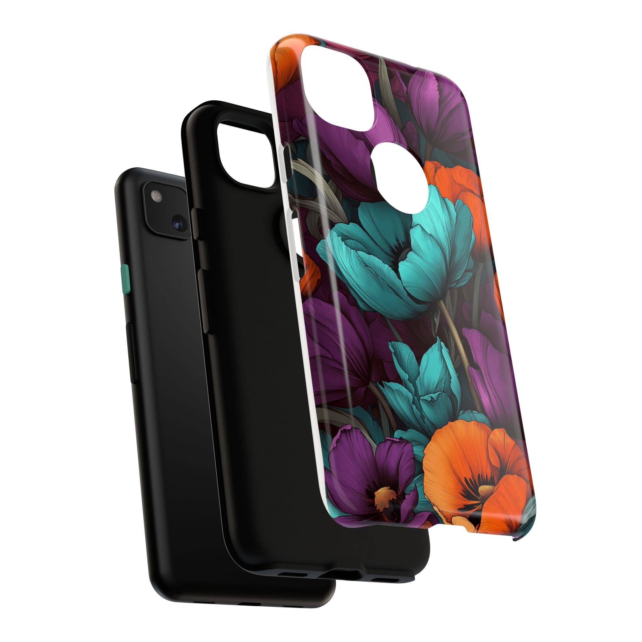 Floral Phone Case - Vibrant Flower Tough Case