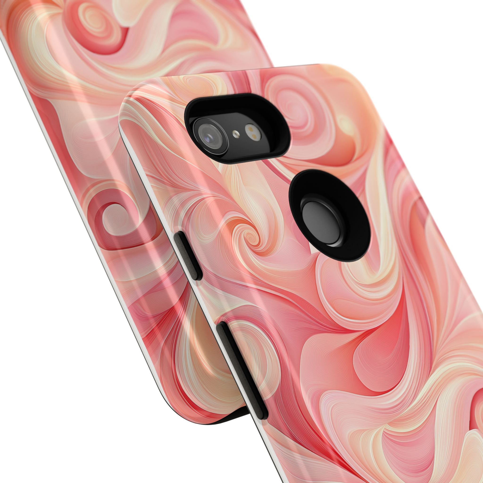 Stylish Phone Case - Tough Cases with Abstract Pink Swirls