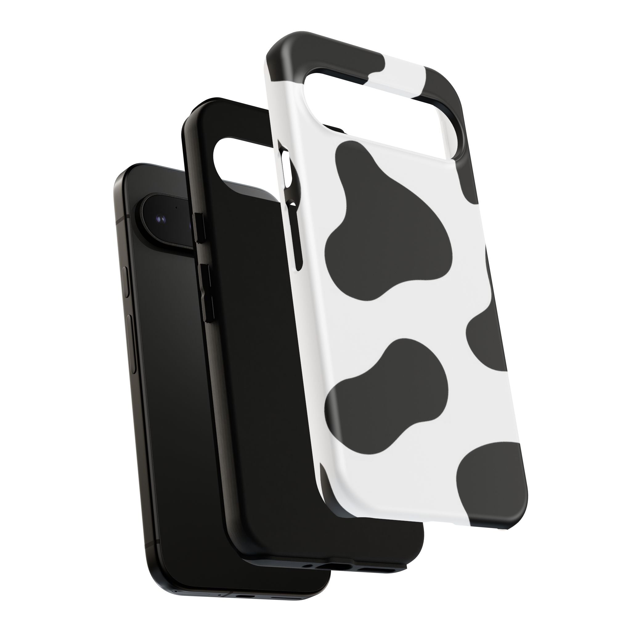 Black and White Cow Print Phone Case, Cute Tough Cases, Animal Print Case, Stylish Smartphone Accessories, Cow Lover Gift