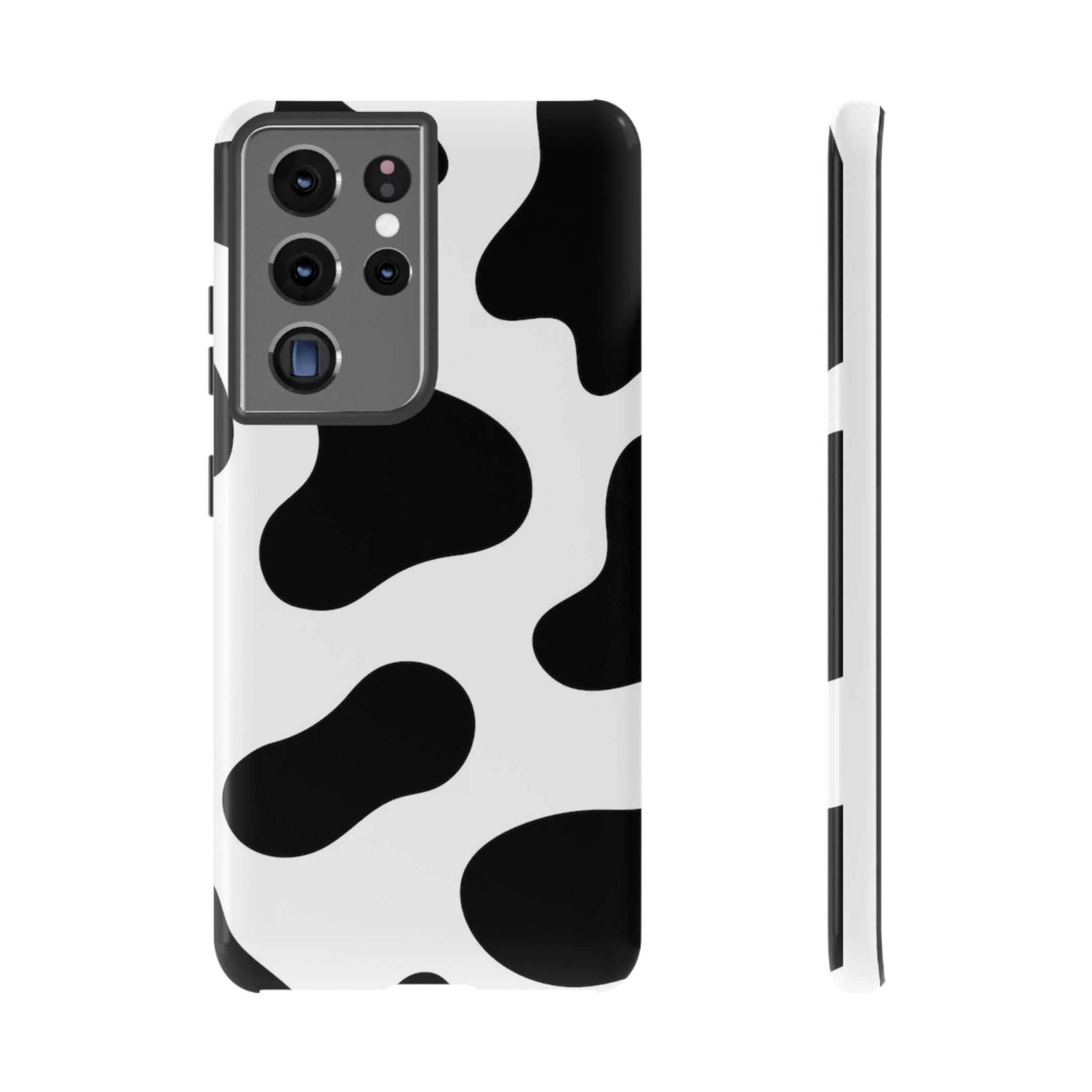 Black and White Cow Print Phone Case, Cute Tough Cases, Animal Print Case, Stylish Smartphone Accessories, Cow Lover Gift
