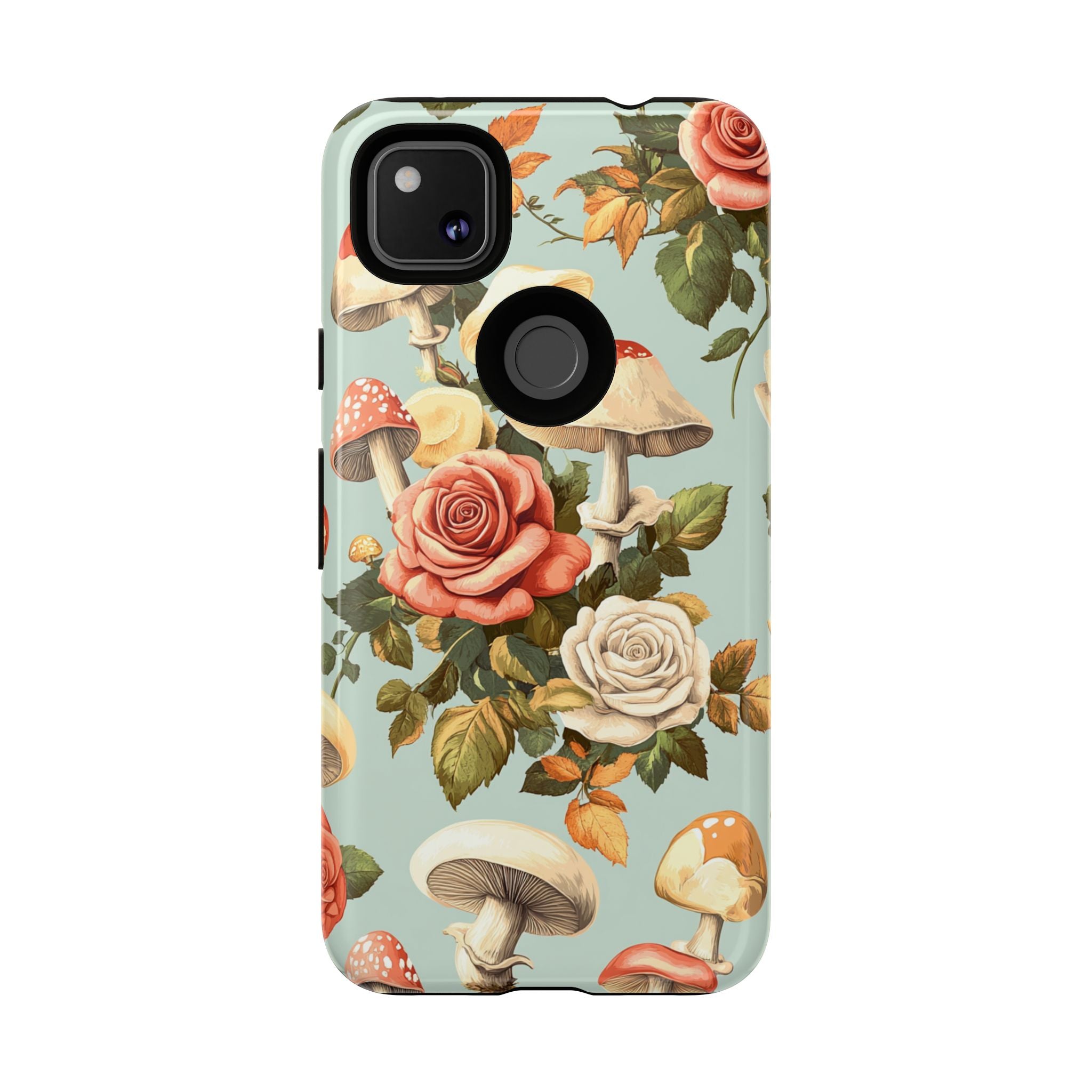 Floral Phone Case - Tough Cases with Mushroom and Rose