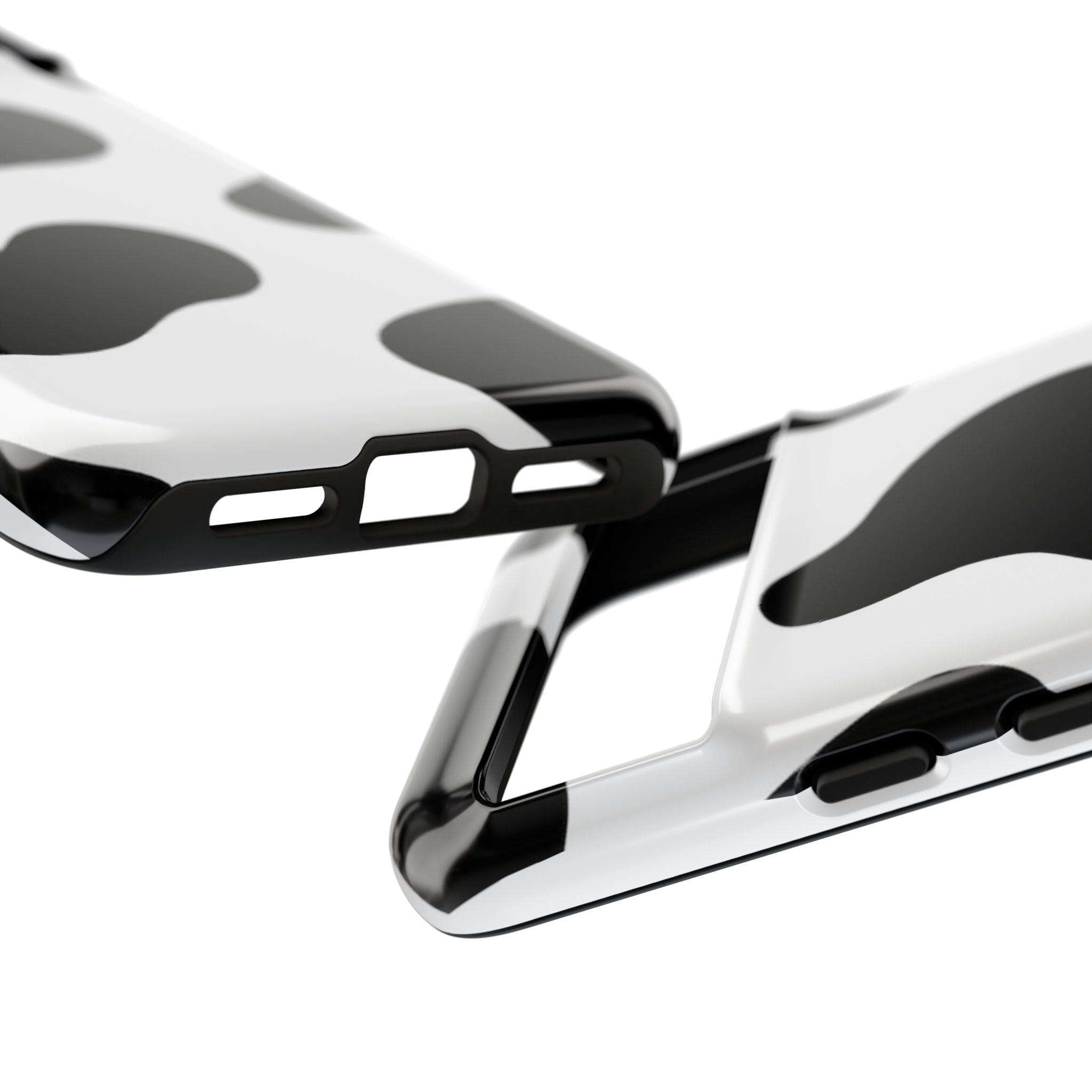 Black and White Cow Print Phone Case, Cute Tough Cases, Animal Print Case, Stylish Smartphone Accessories, Cow Lover Gift