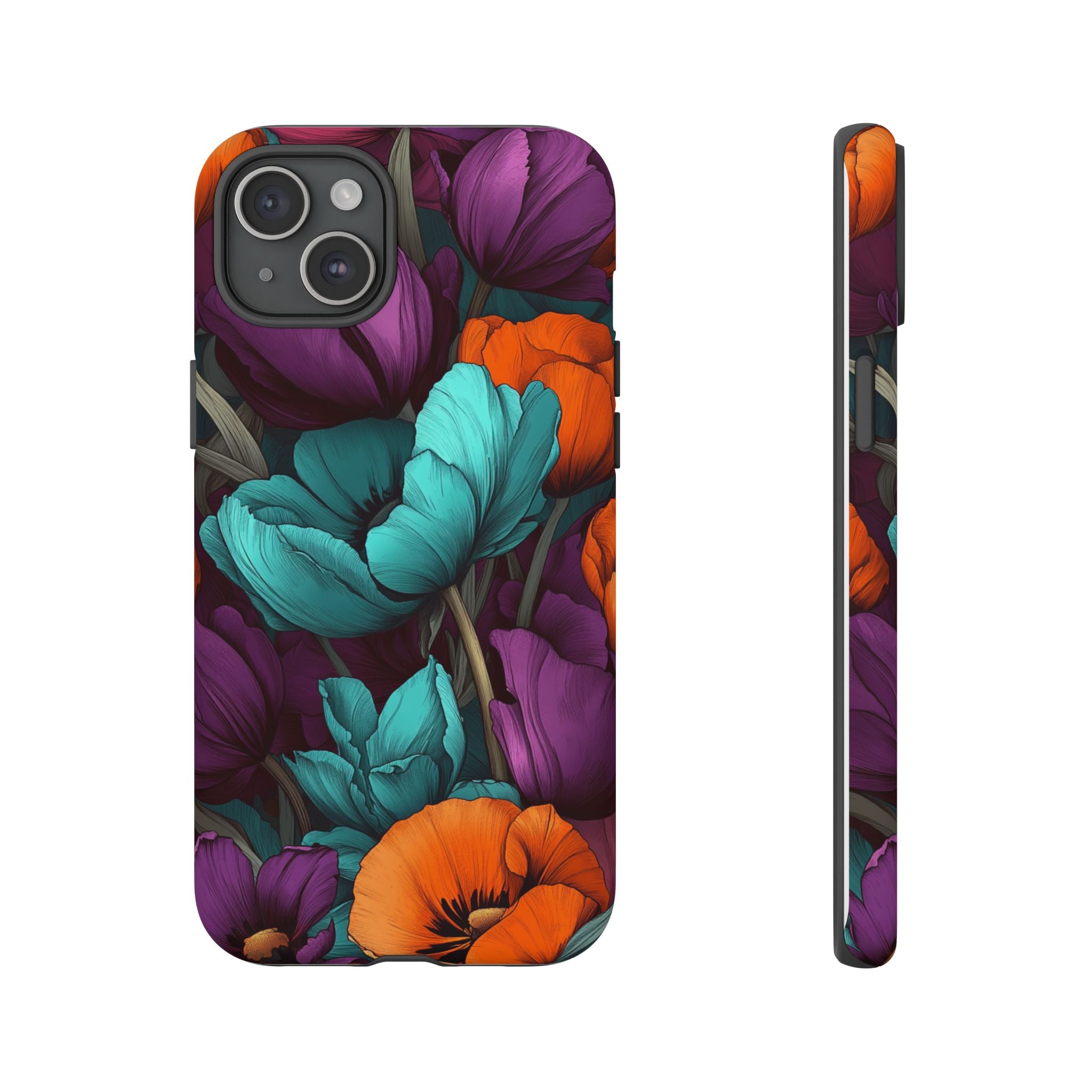 Floral Phone Case - Vibrant Flower Tough Case