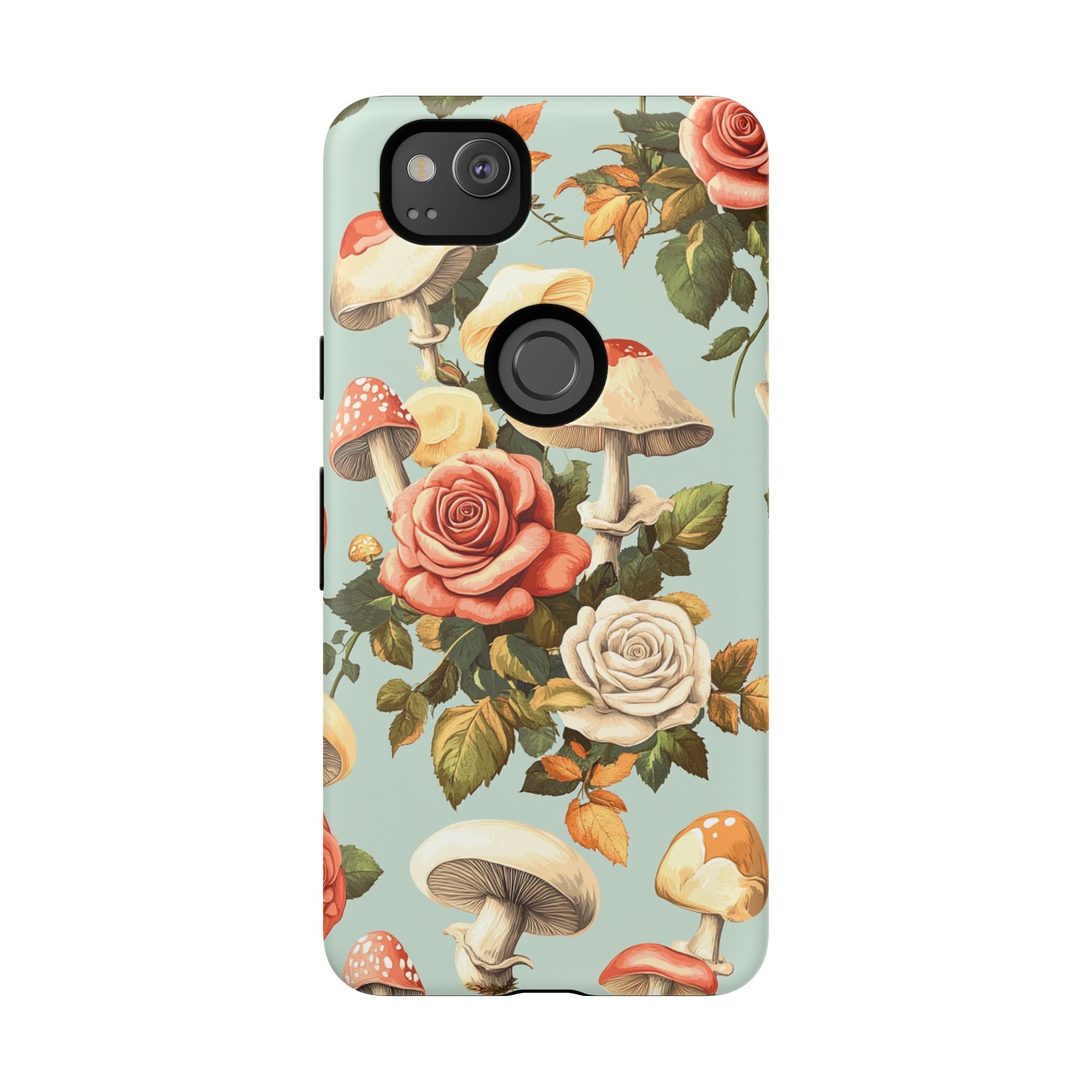 Floral Phone Case - Tough Cases with Mushroom and Rose