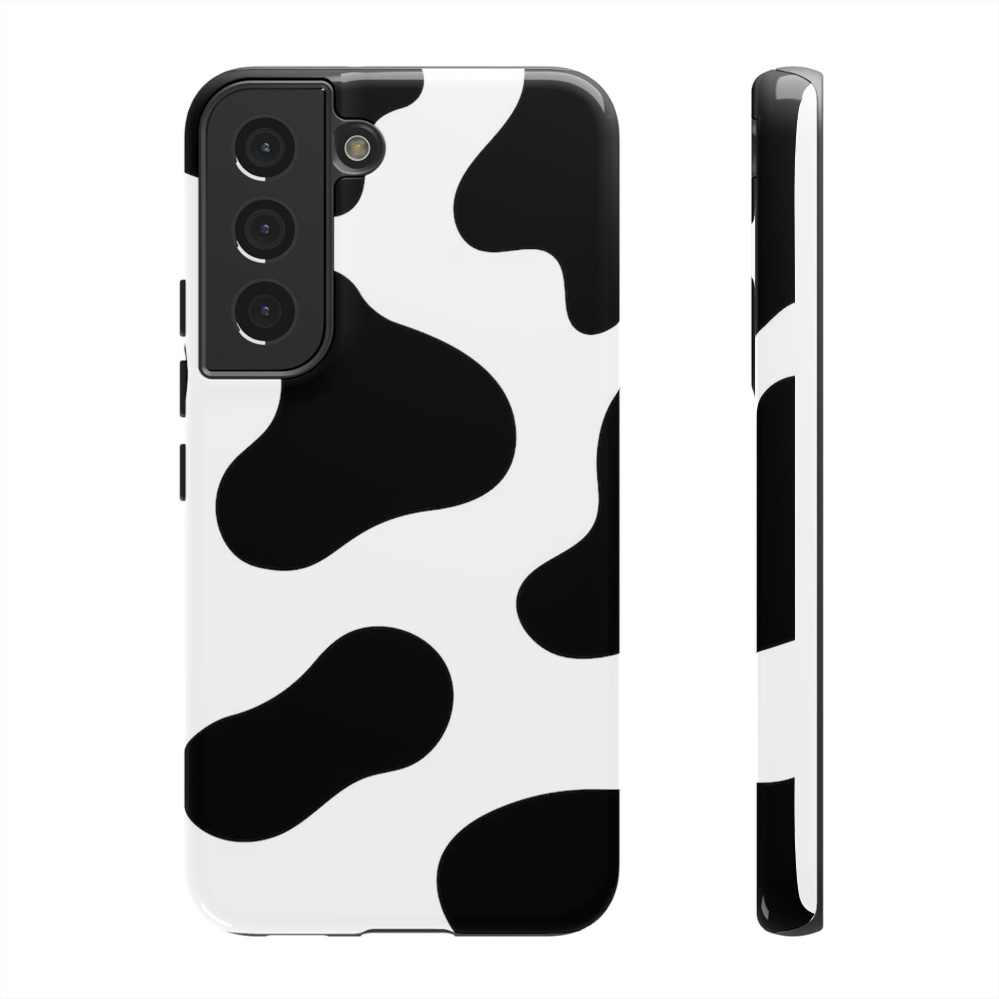 Black and White Cow Print Phone Case, Cute Tough Cases, Animal Print Case, Stylish Smartphone Accessories, Cow Lover Gift