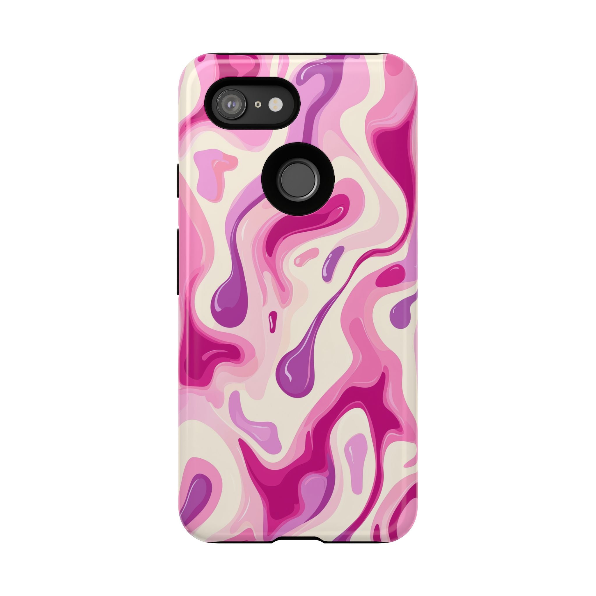 Colorful Phone Case with Abstract Pink Design