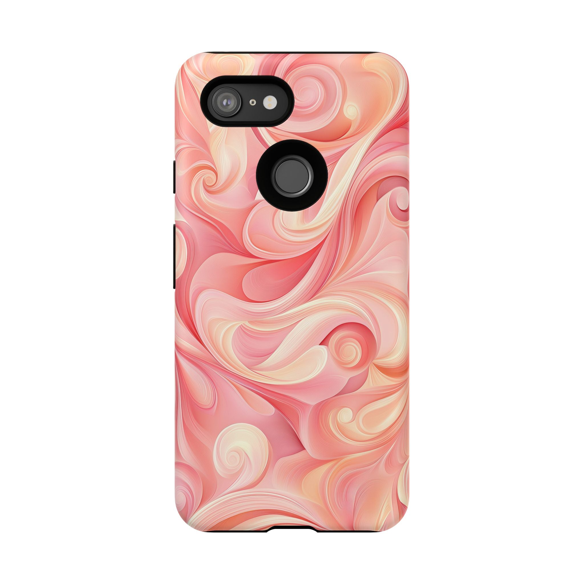 Stylish Phone Case - Tough Cases with Abstract Pink Swirls