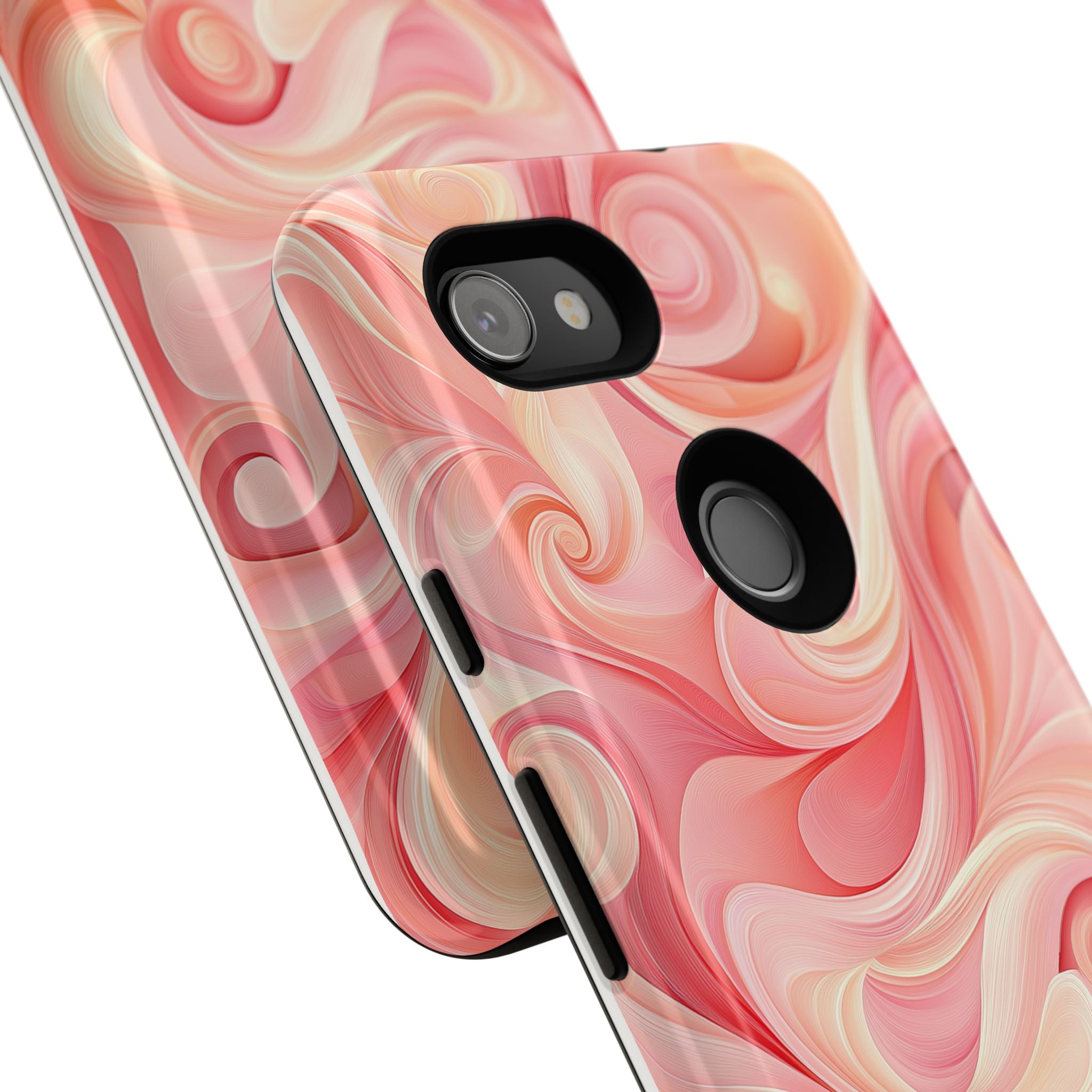 Stylish Phone Case - Tough Cases with Abstract Pink Swirls