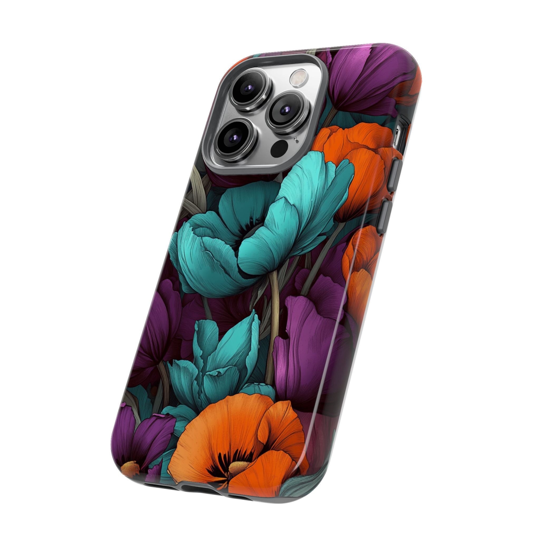 Floral Phone Case - Vibrant Flower Tough Case