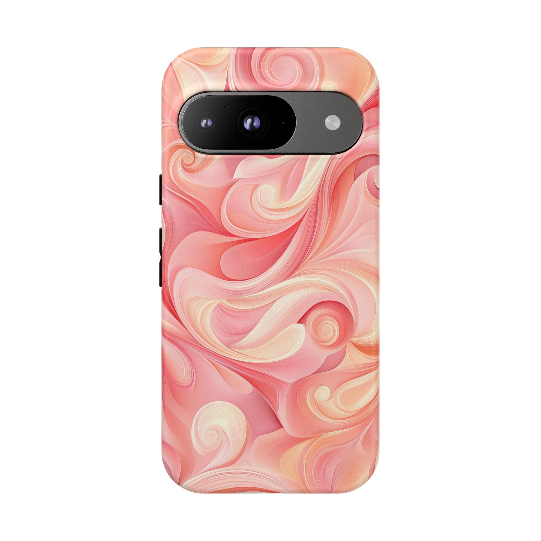 Stylish Phone Case - Tough Cases with Abstract Pink Swirls