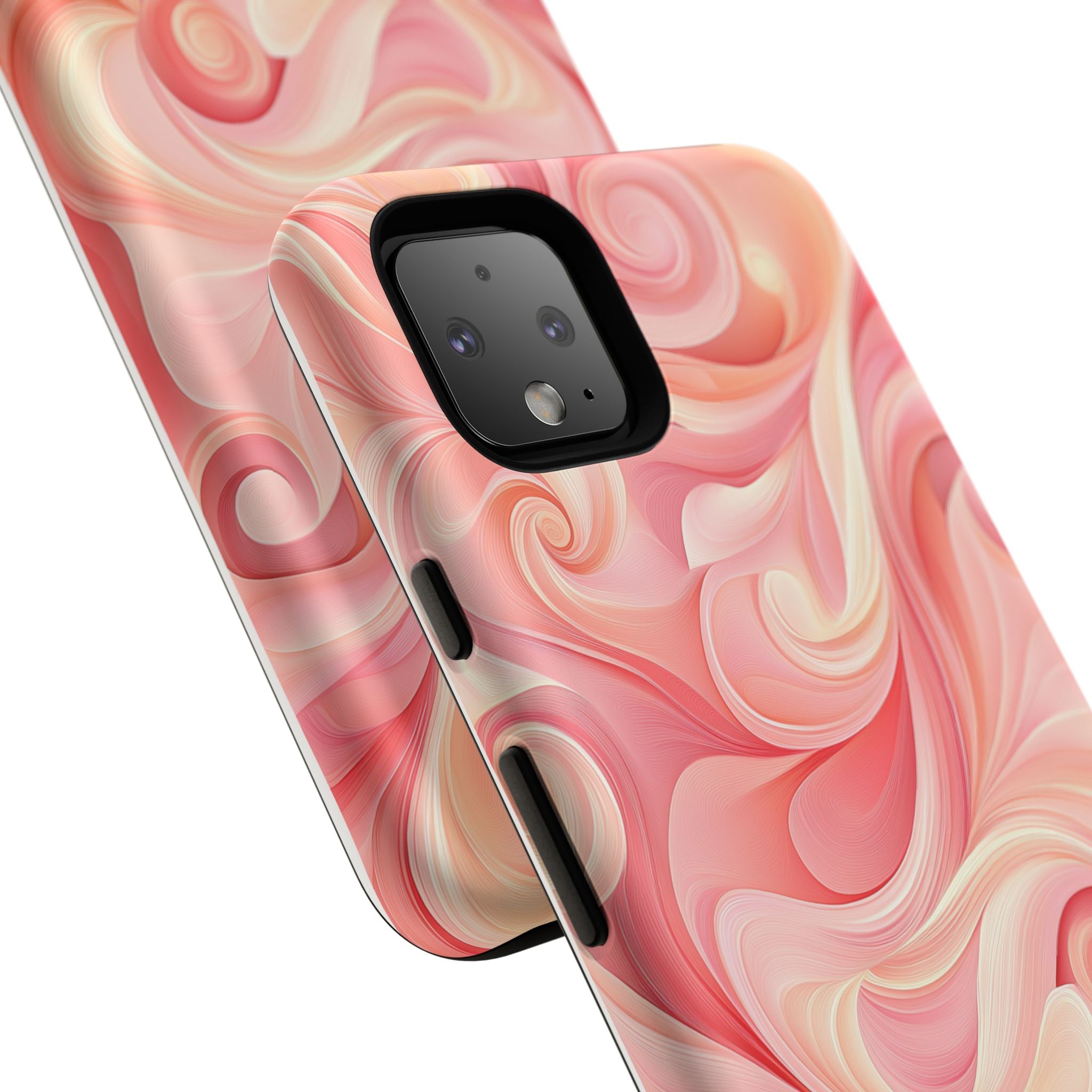 Stylish Phone Case - Tough Cases with Abstract Pink Swirls