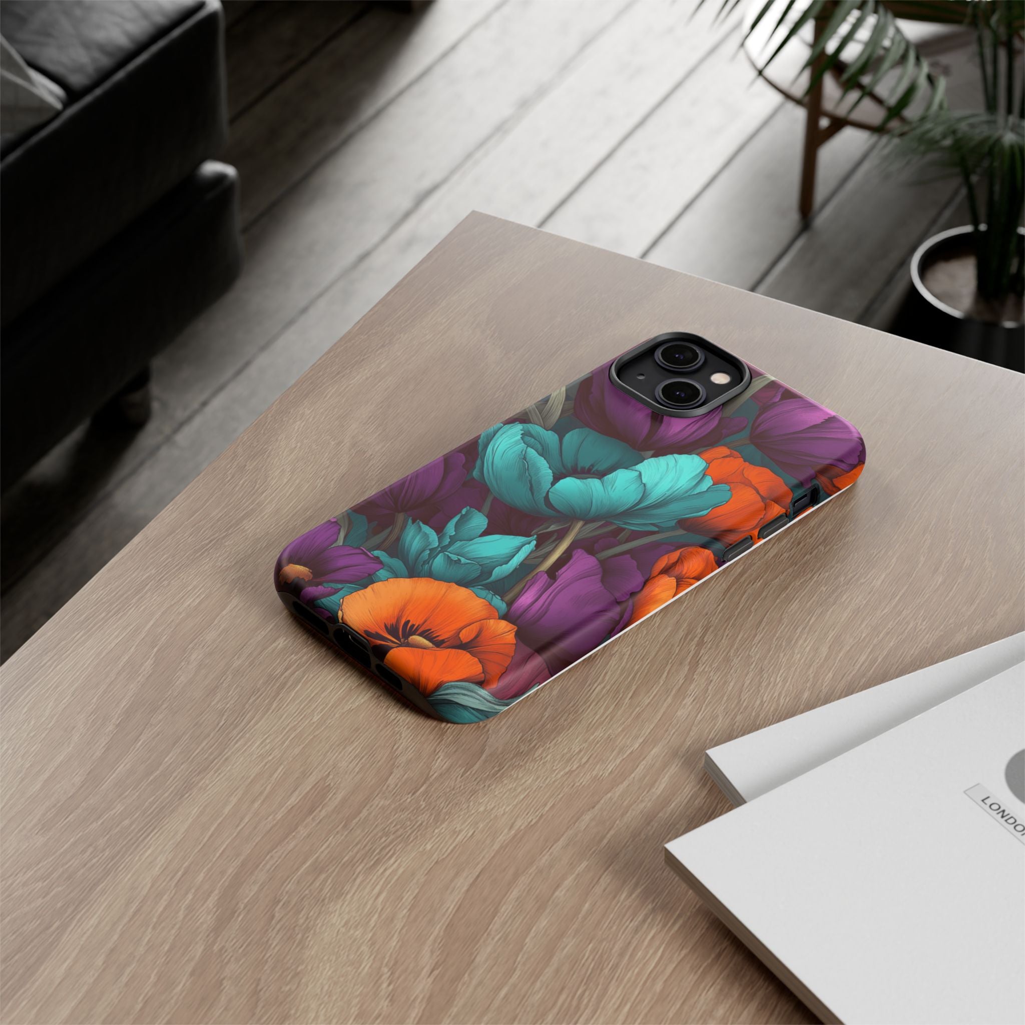 Floral Phone Case - Vibrant Flower Tough Case