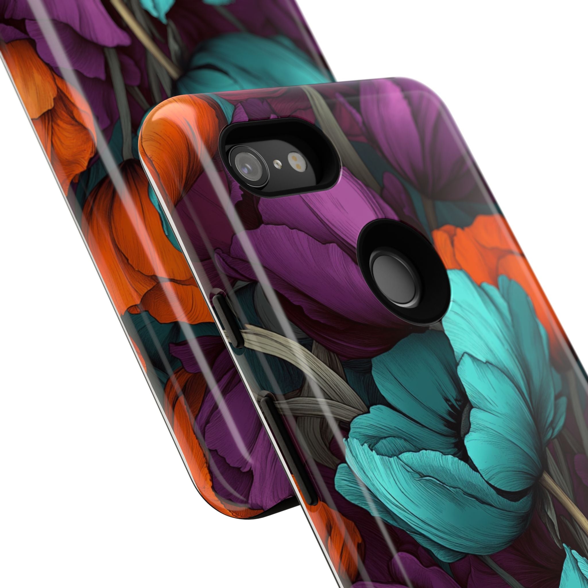 Floral Phone Case - Vibrant Flower Tough Case