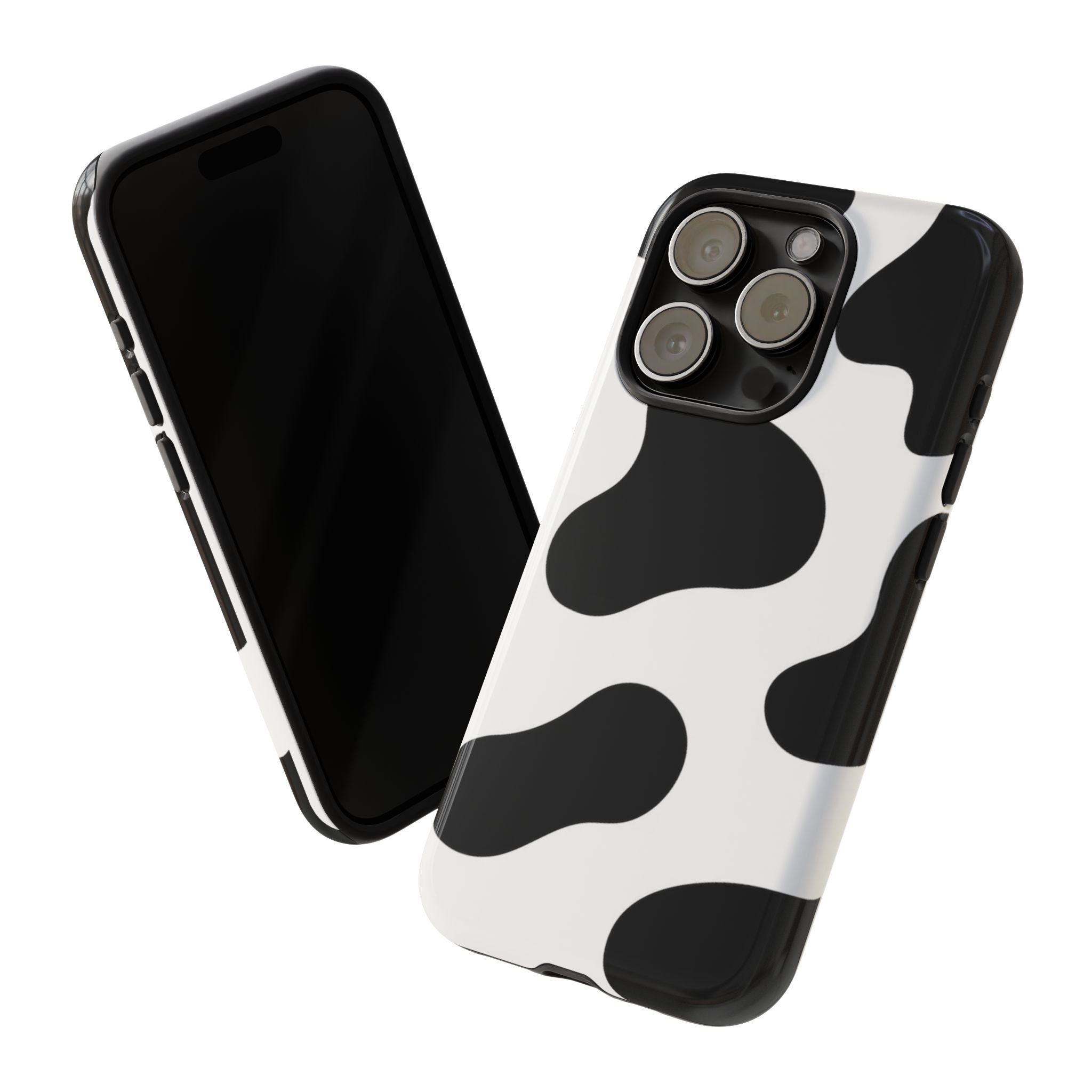 Black and White Cow Print Phone Case, Cute Tough Cases, Animal Print Case, Stylish Smartphone Accessories, Cow Lover Gift