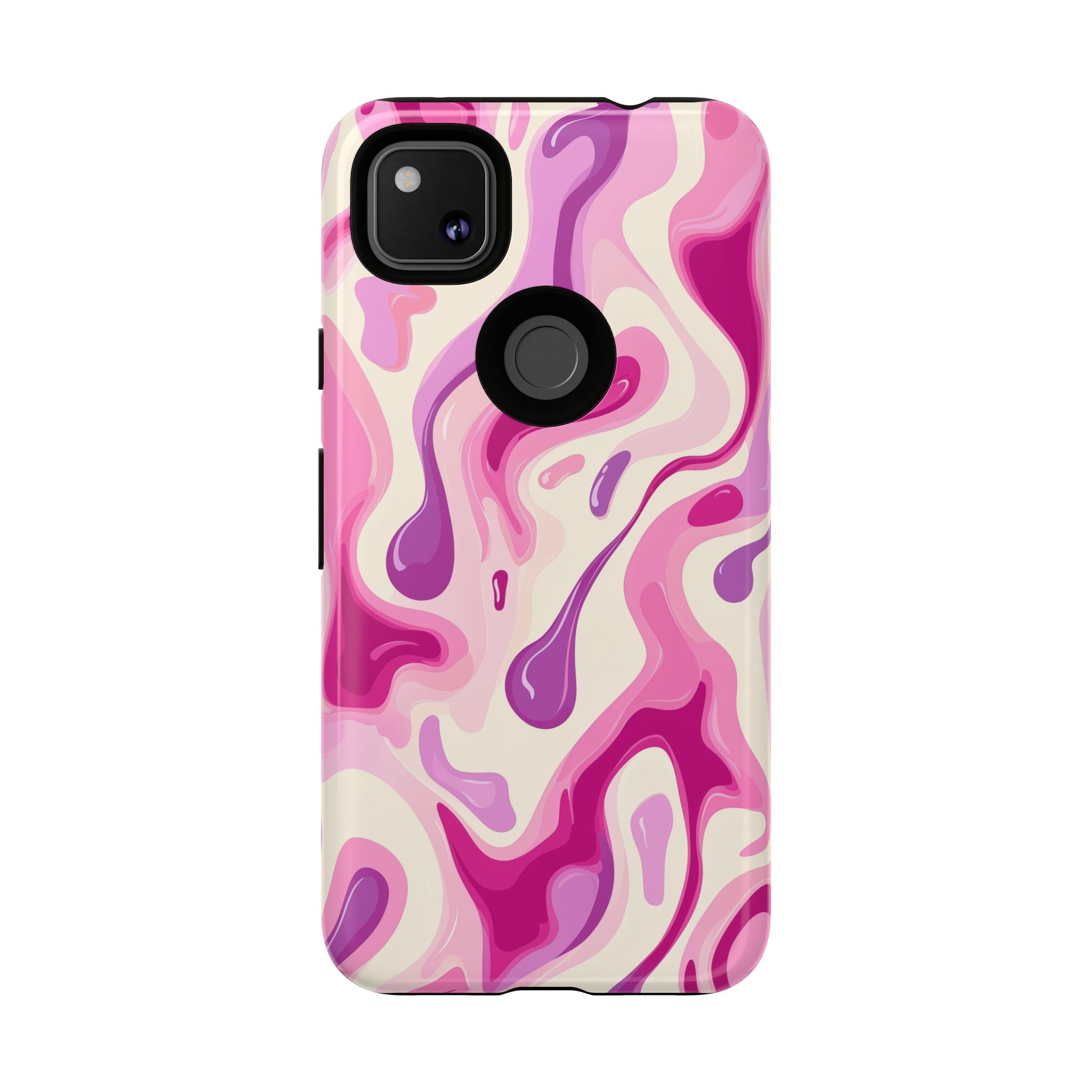 Colorful Phone Case with Abstract Pink Design