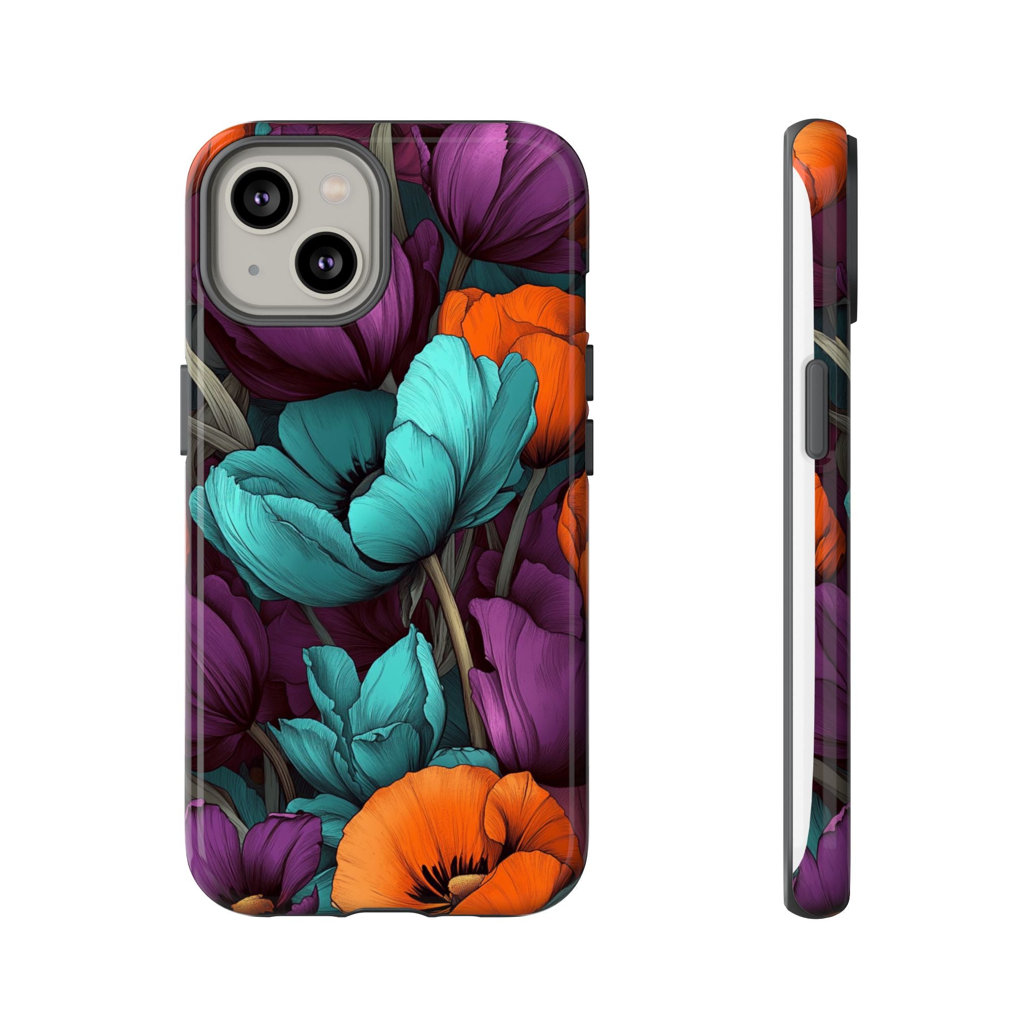 Floral Phone Case - Vibrant Flower Tough Case