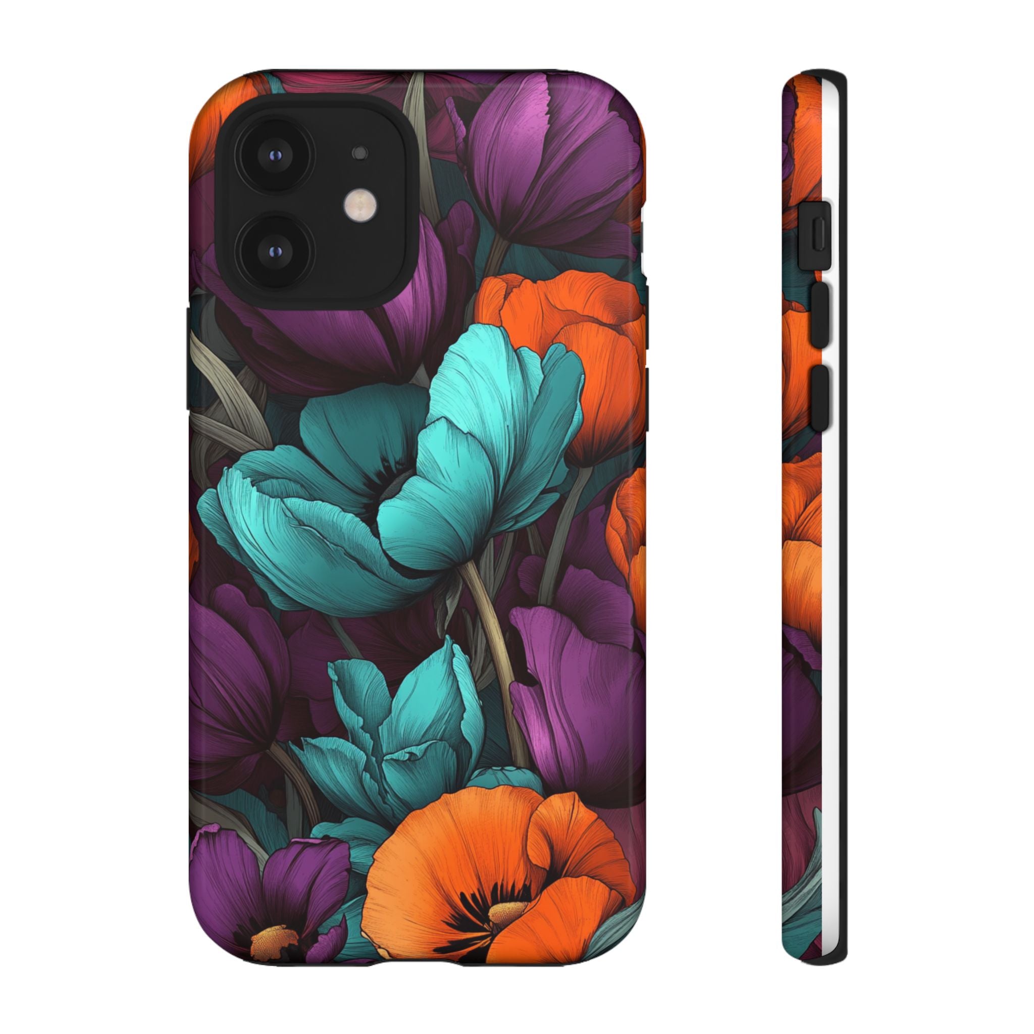 Floral Phone Case - Vibrant Flower Tough Case