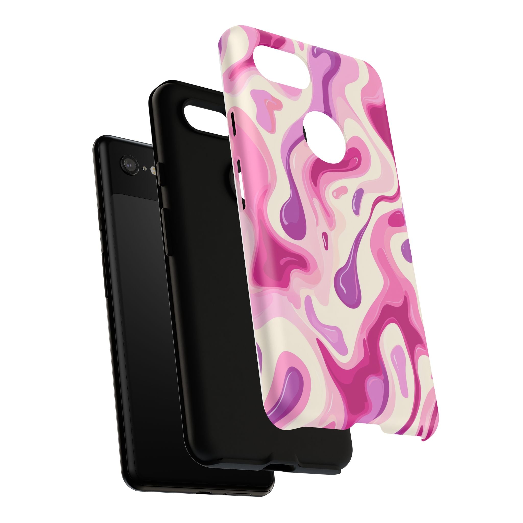 Colorful Phone Case with Abstract Pink Design