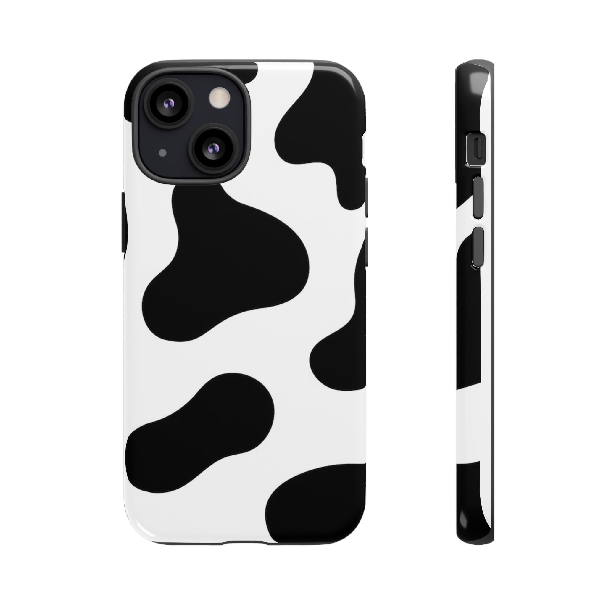 Black and White Cow Print Phone Case, Cute Tough Cases, Animal Print Case, Stylish Smartphone Accessories, Cow Lover Gift