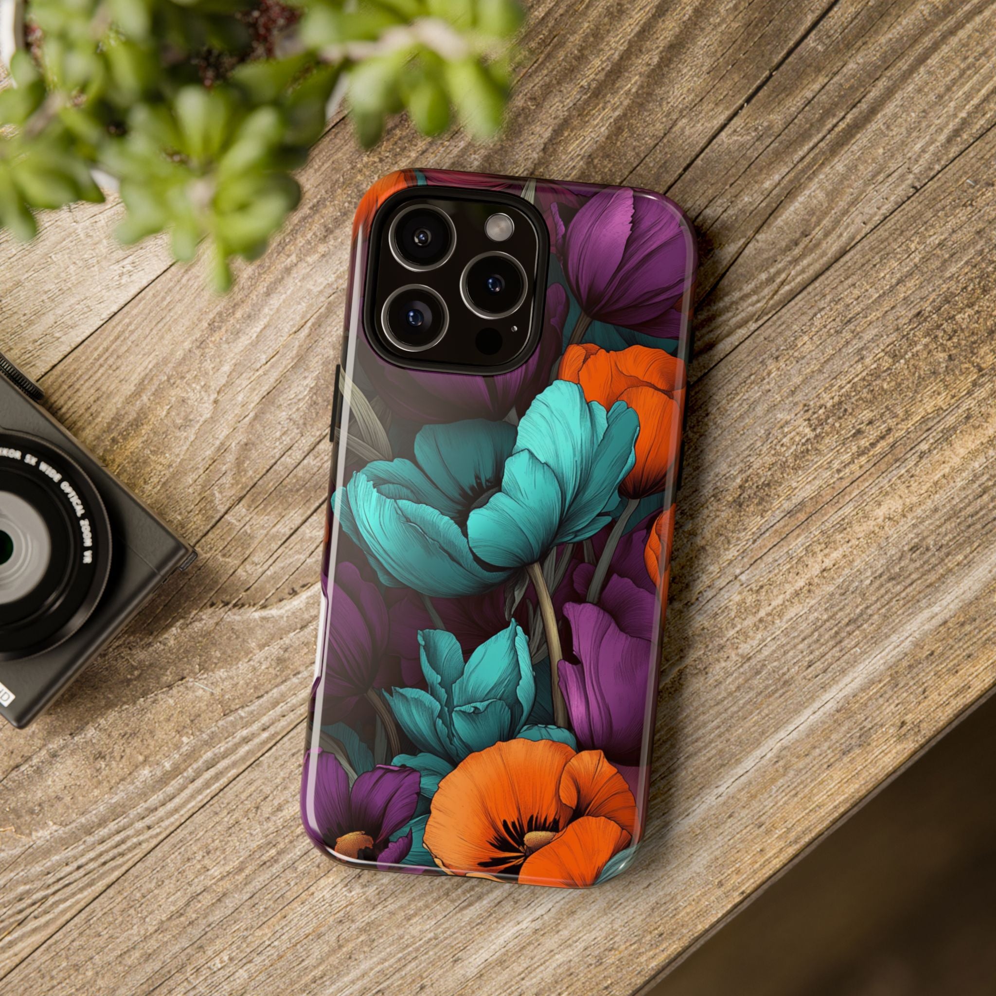 Floral Phone Case - Vibrant Flower Tough Case