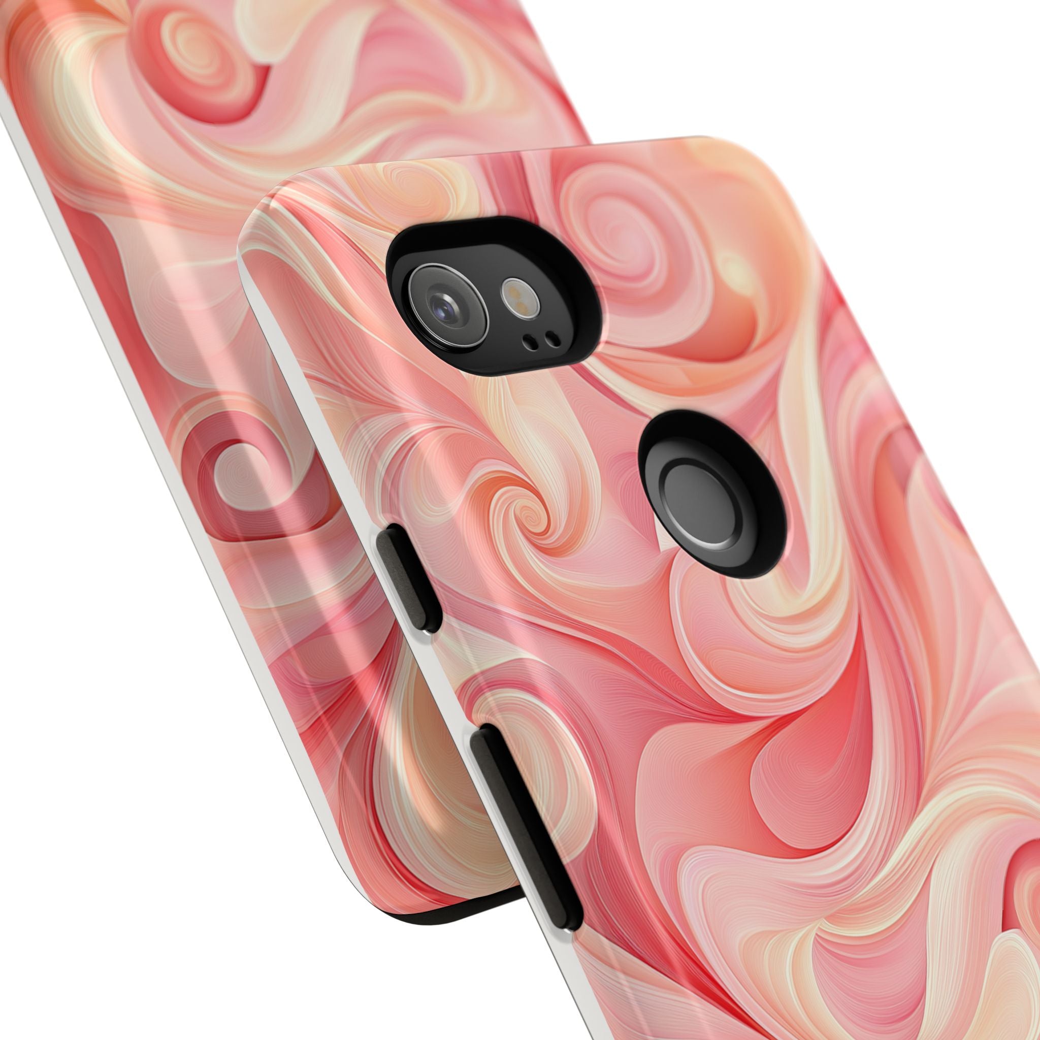 Stylish Phone Case - Tough Cases with Abstract Pink Swirls