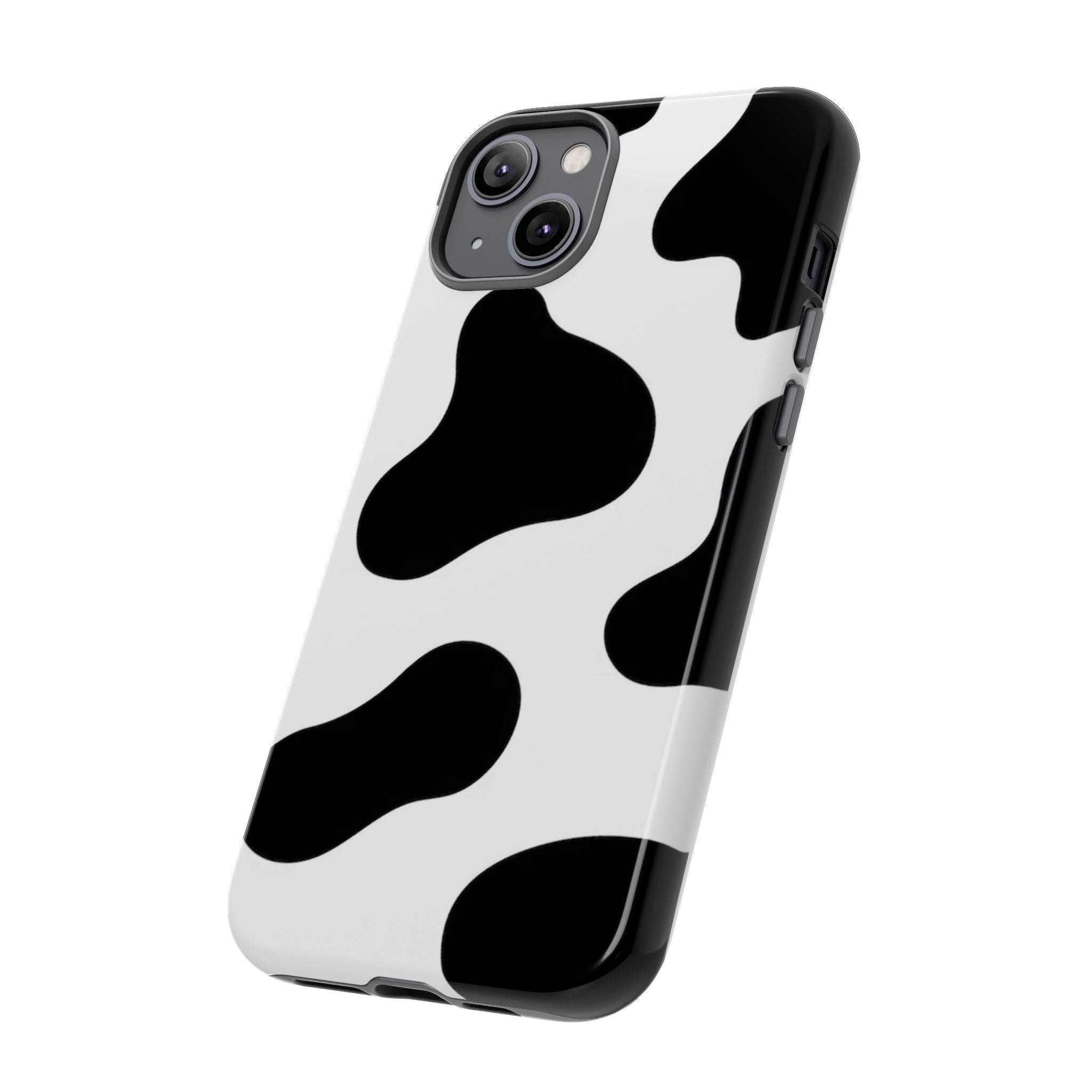Black and White Cow Print Phone Case, Cute Tough Cases, Animal Print Case, Stylish Smartphone Accessories, Cow Lover Gift