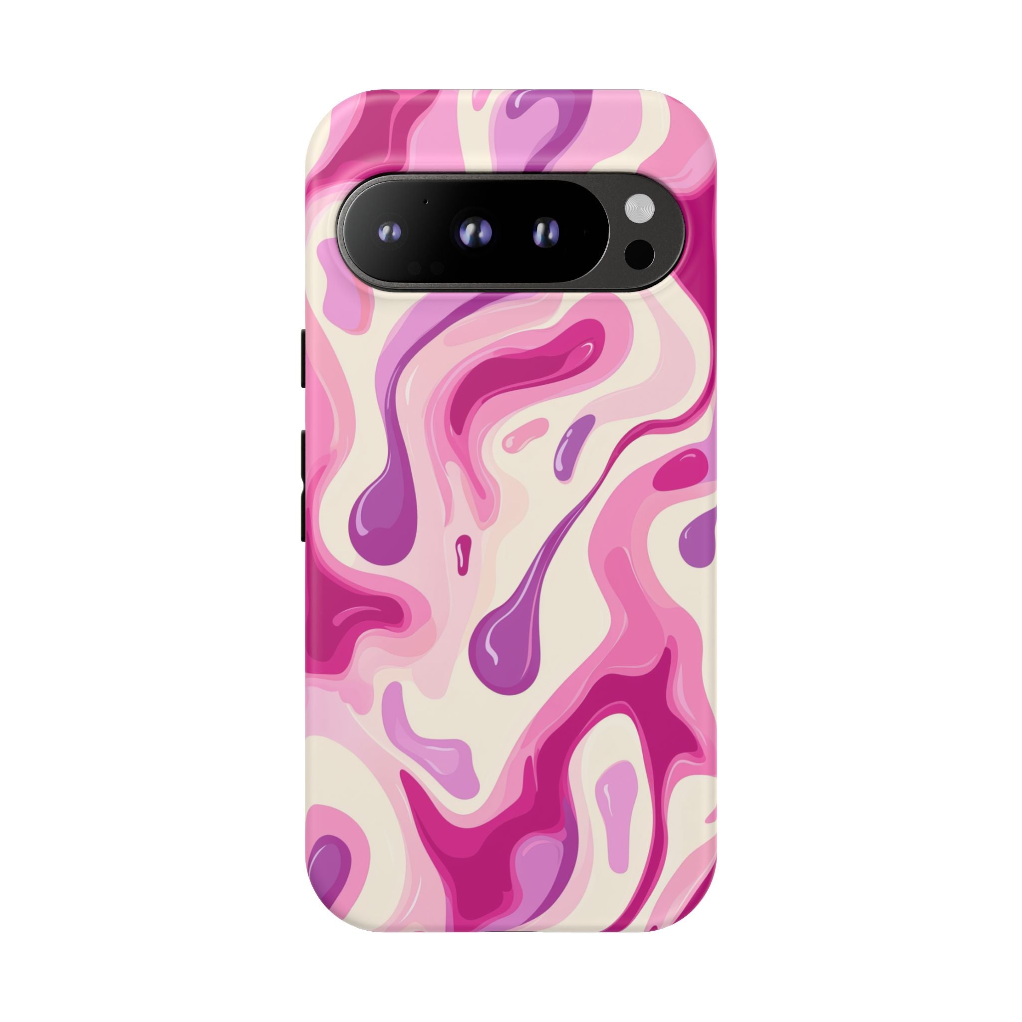 Colorful Phone Case with Abstract Pink Design