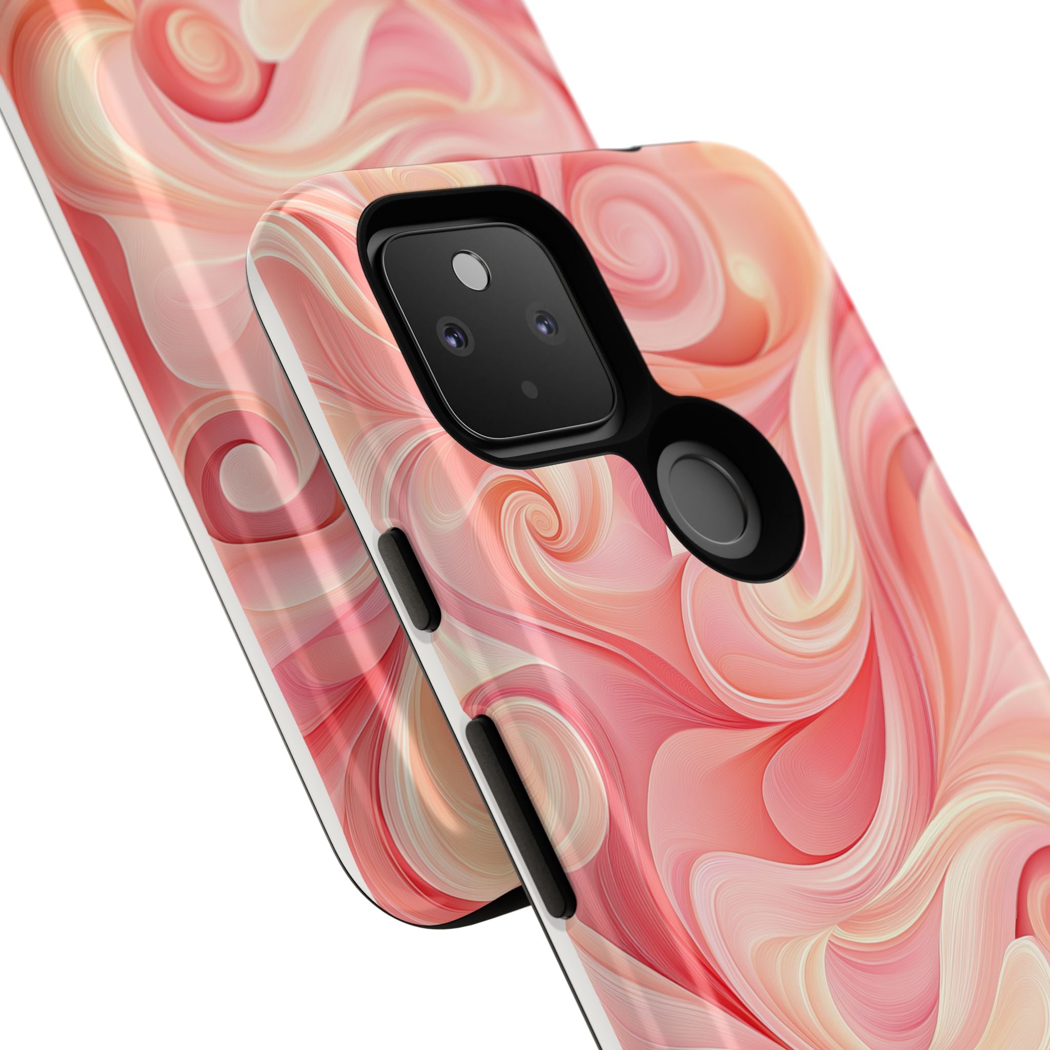 Stylish Phone Case - Tough Cases with Abstract Pink Swirls