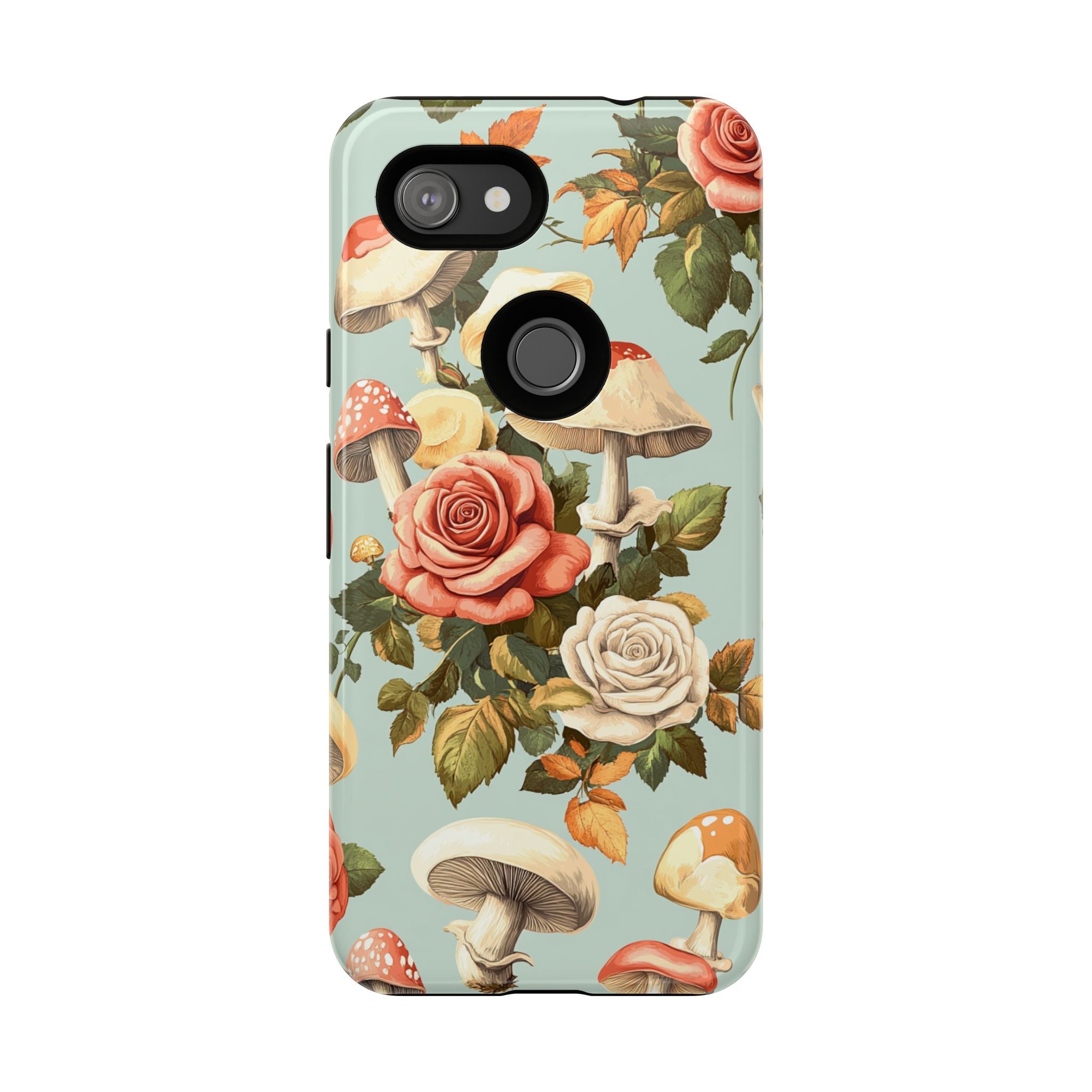 Floral Phone Case - Tough Cases with Mushroom and Rose