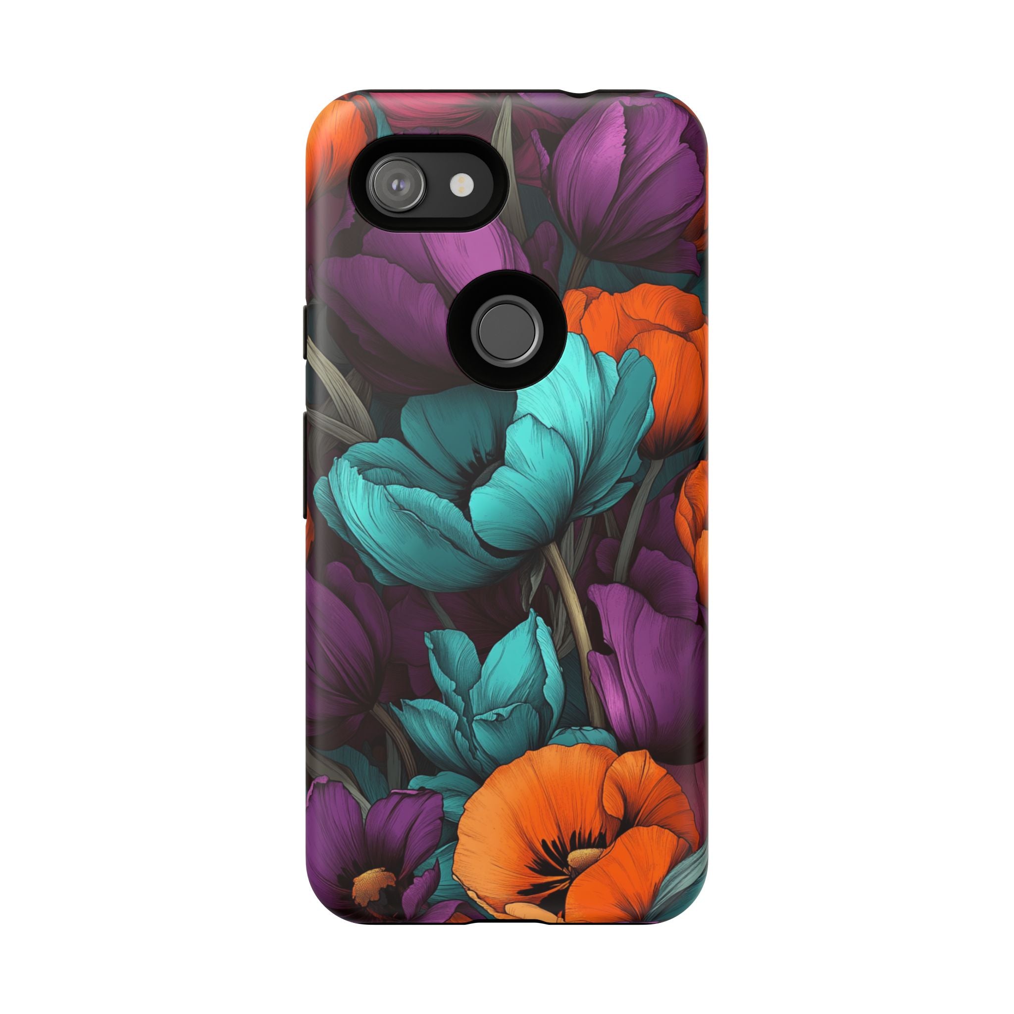 Floral Phone Case - Vibrant Flower Tough Case