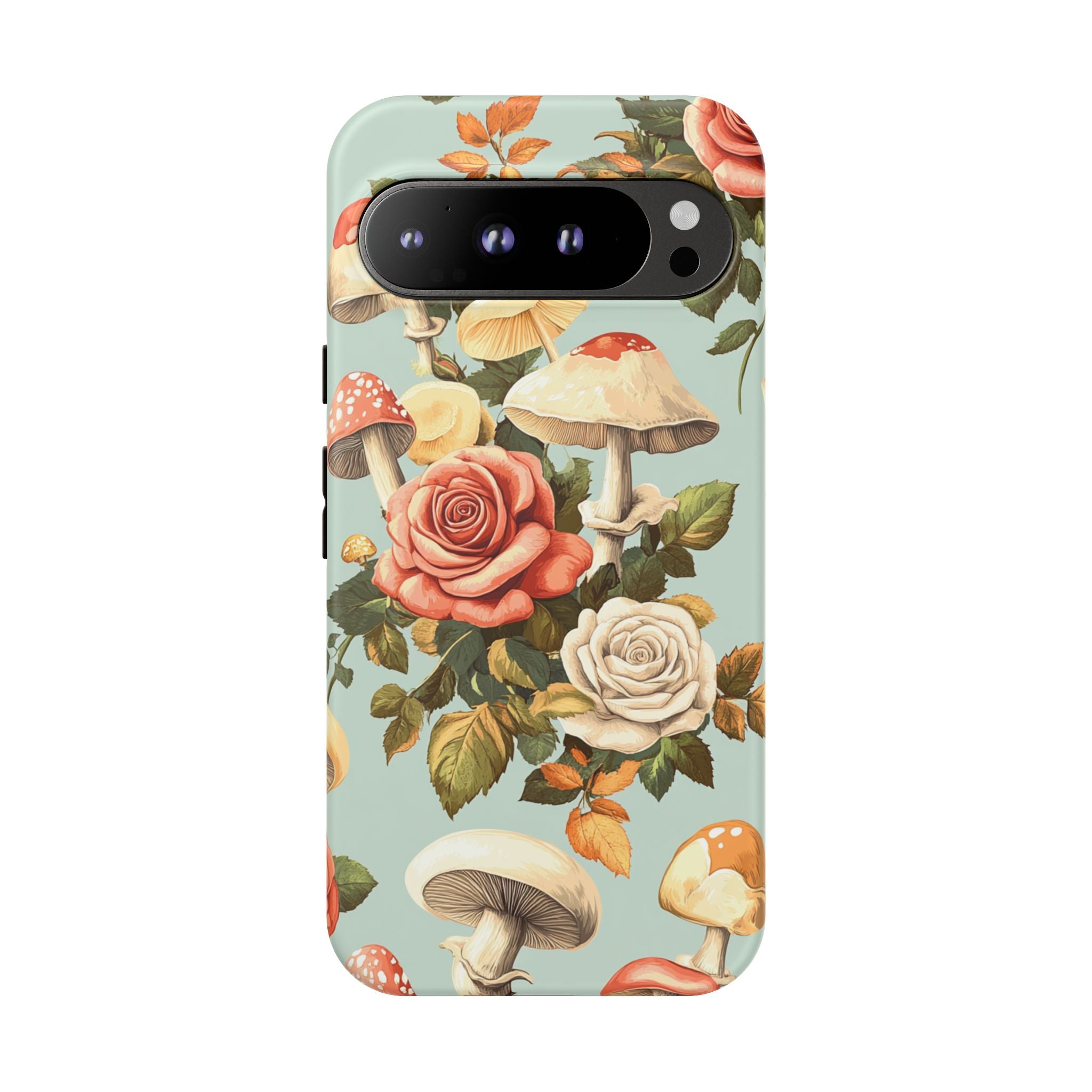 Floral Phone Case - Tough Cases with Mushroom and Rose