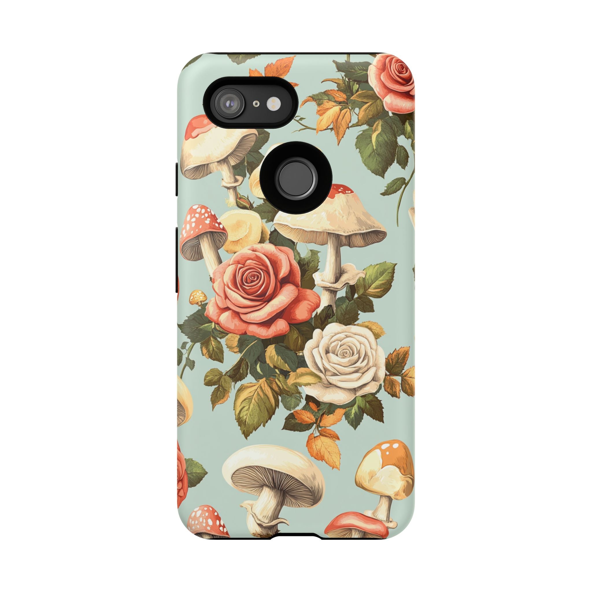 Floral Phone Case - Tough Cases with Mushroom and Rose