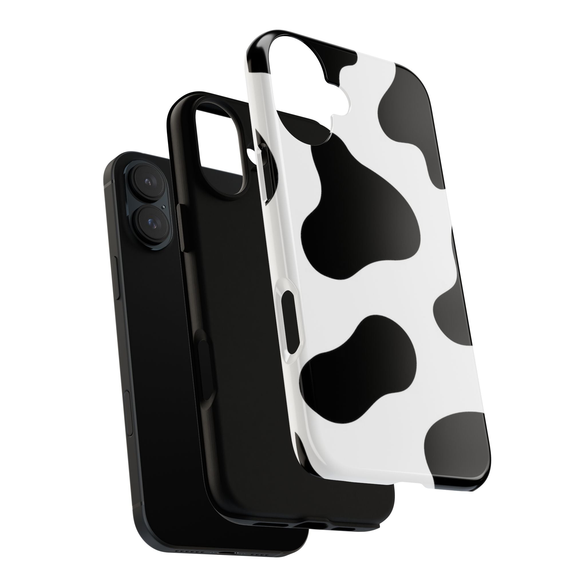 Black and White Cow Print Phone Case, Cute Tough Cases, Animal Print Case, Stylish Smartphone Accessories, Cow Lover Gift