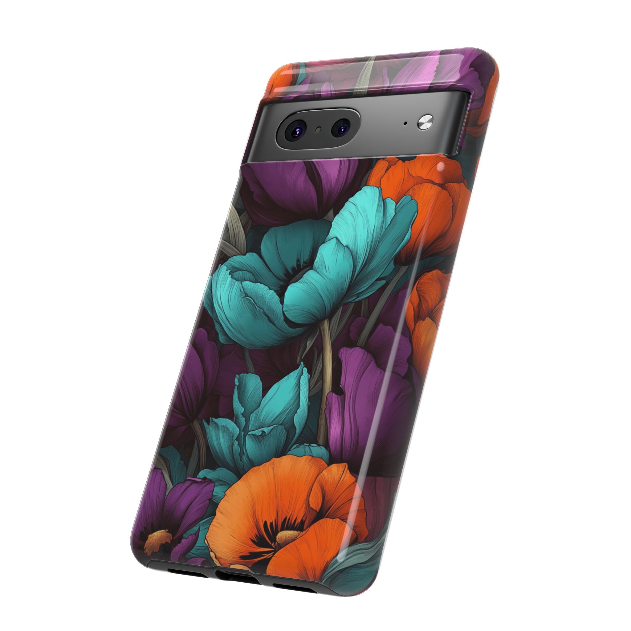 Floral Phone Case - Vibrant Flower Tough Case