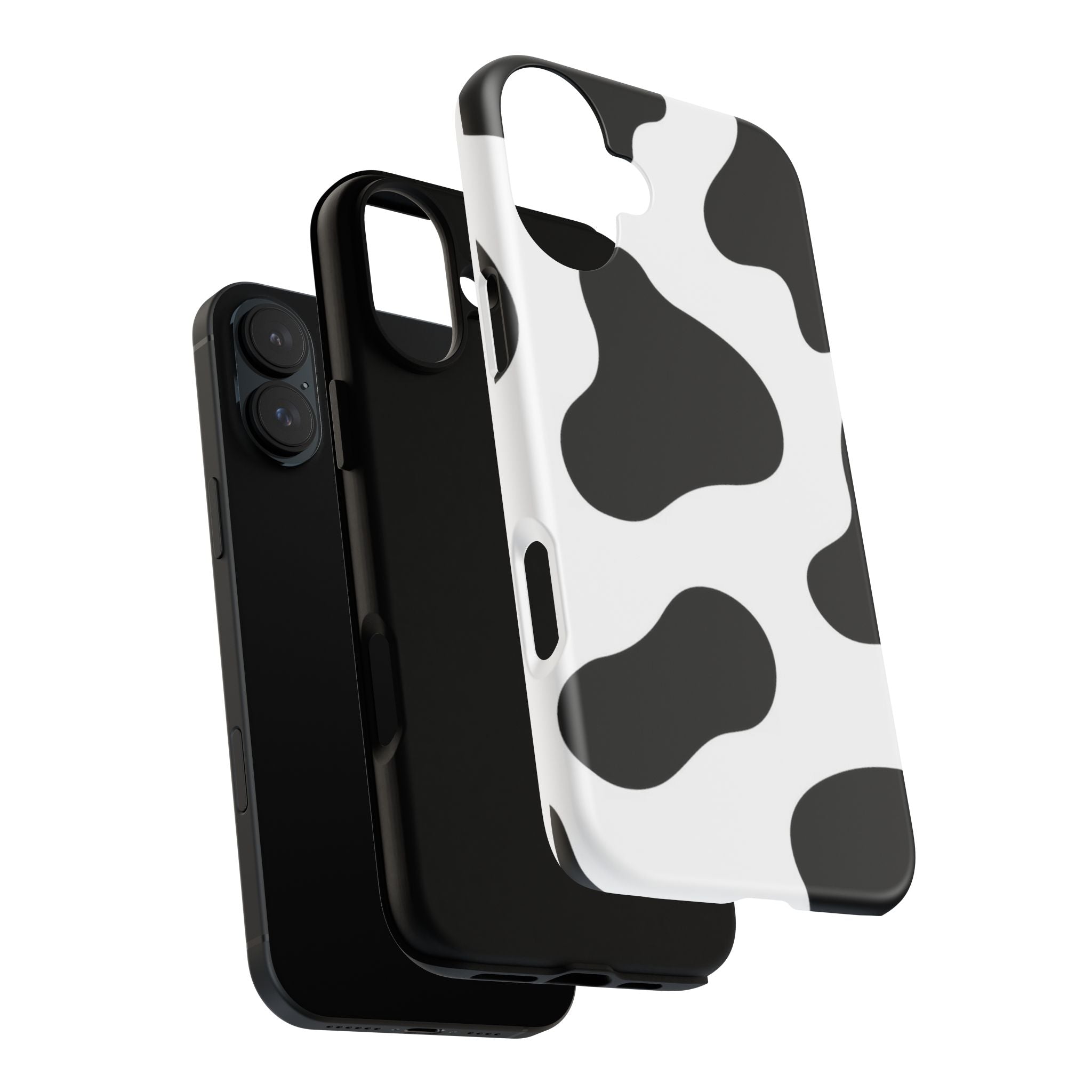 Black and White Cow Print Phone Case, Cute Tough Cases, Animal Print Case, Stylish Smartphone Accessories, Cow Lover Gift